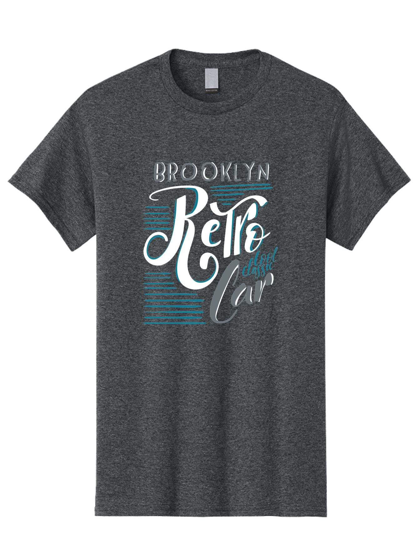 Brooklyn-Retro-Car Men'S Graphic Tee, 100% Cotton, Comfortable Casual Summer Wear, Machine Washable, Brooklyn, Retro Car, Classic Car, Vintage Vehicle, Urban Style, New York City, Retro Design, Classic Ride Aad572 23