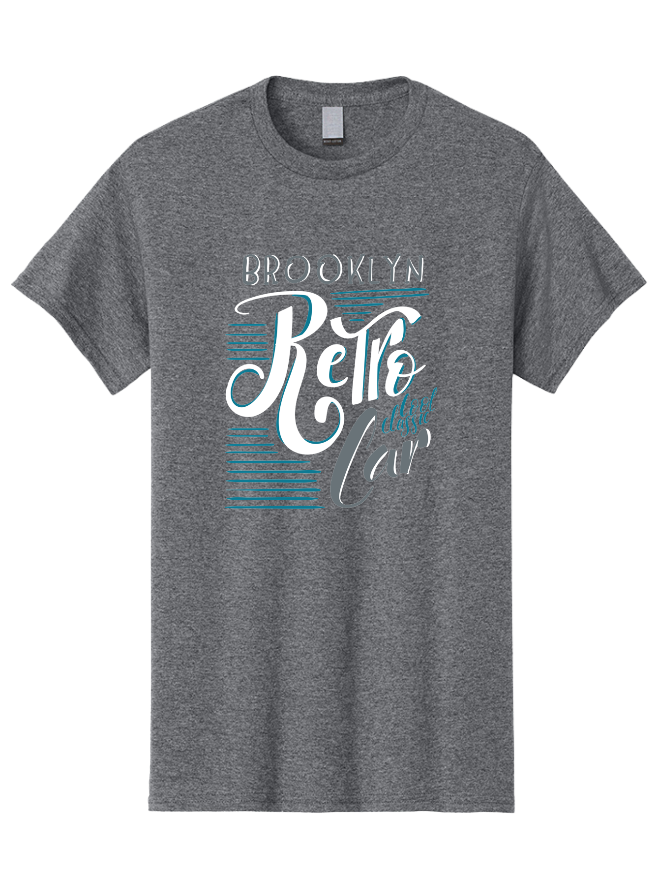 Brooklyn-Retro-Car Men'S Graphic Tee, 100% Cotton, Comfortable Casual Summer Wear, Machine Washable, Brooklyn, Retro Car, Classic Car, Vintage Vehicle, Urban Style, New York City, Retro Design, Classic Ride Aad572 17