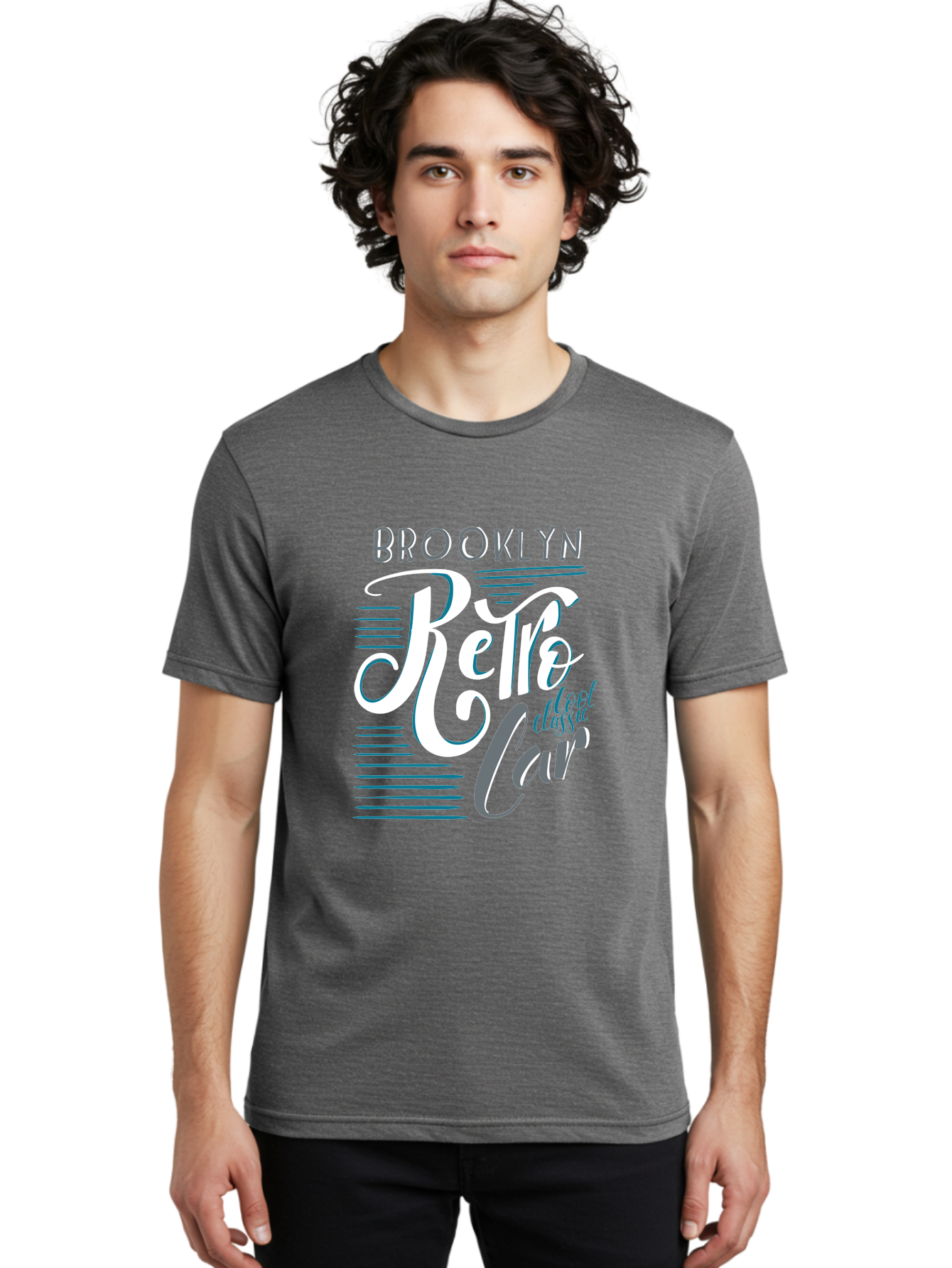 Brooklyn-Retro-Car Men'S Graphic Tee, 100% Cotton, Comfortable Casual Summer Wear, Machine Washable, Brooklyn, Retro Car, Classic Car, Vintage Vehicle, Urban Style, New York City, Retro Design, Classic Ride Aad572 18