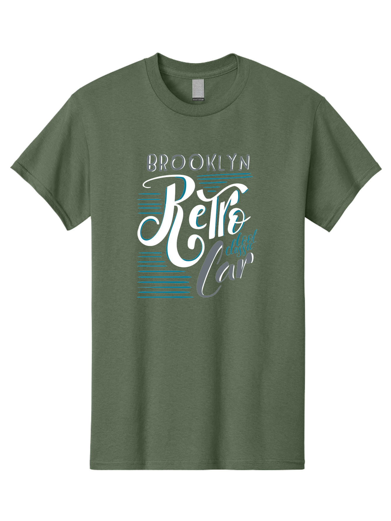 Brooklyn-Retro-Car Men'S Graphic Tee, 100% Cotton, Comfortable Casual Summer Wear, Machine Washable, Brooklyn, Retro Car, Classic Car, Vintage Vehicle, Urban Style, New York City, Retro Design, Classic Ride Aad572 13