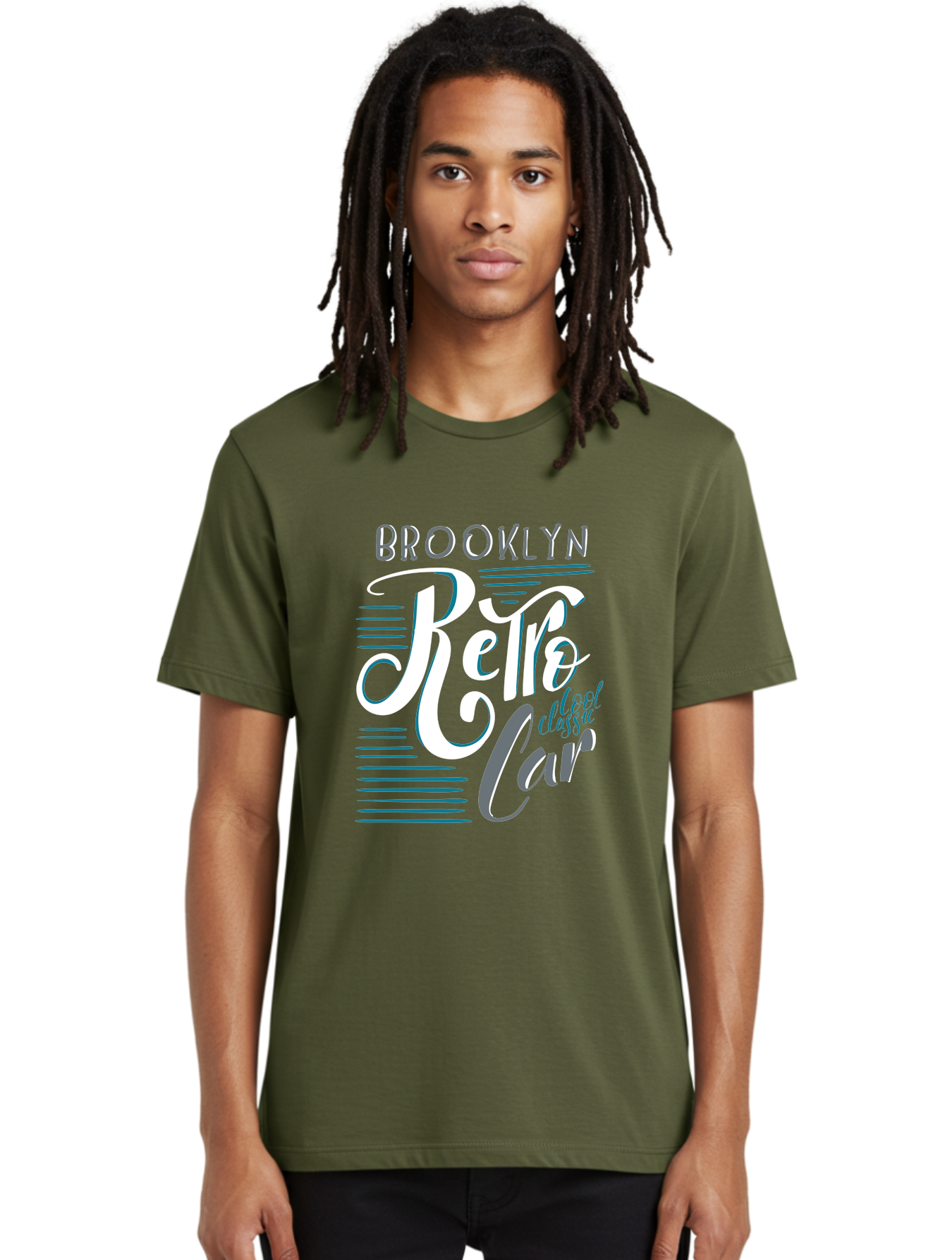 Brooklyn-Retro-Car Men'S Graphic Tee, 100% Cotton, Comfortable Casual Summer Wear, Machine Washable, Brooklyn, Retro Car, Classic Car, Vintage Vehicle, Urban Style, New York City, Retro Design, Classic Ride Aad572 14