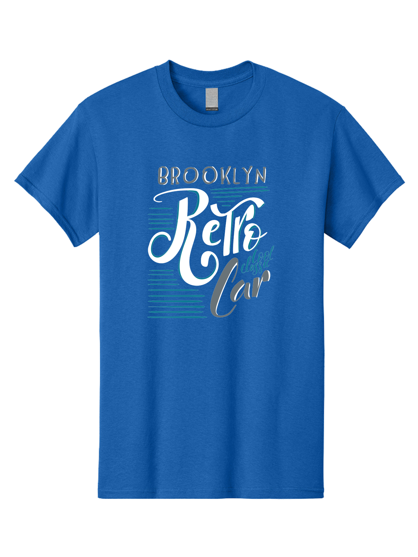 Brooklyn-Retro-Car Men'S Graphic Tee, 100% Cotton, Comfortable Casual Summer Wear, Machine Washable, Brooklyn, Retro Car, Classic Car, Vintage Vehicle, Urban Style, New York City, Retro Design, Classic Ride Aad572 19