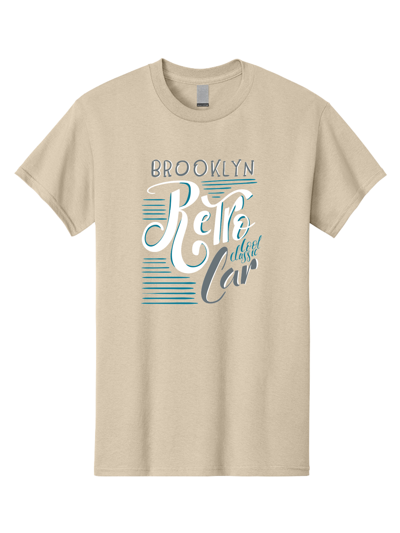 Brooklyn-Retro-Car Men'S Graphic Tee, 100% Cotton, Comfortable Casual Summer Wear, Machine Washable, Brooklyn, Retro Car, Classic Car, Vintage Vehicle, Urban Style, New York City, Retro Design, Classic Ride Aad572 11