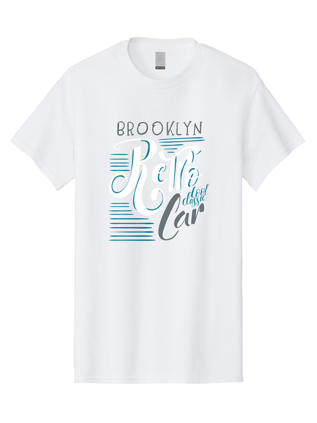 Brooklyn-Retro-Car Men'S Graphic Tee, 100% Cotton, Comfortable Casual Summer Wear, Machine Washable, Brooklyn, Retro Car, Classic Car, Vintage Vehicle, Urban Style, New York City, Retro Design, Classic Ride Aad572 9