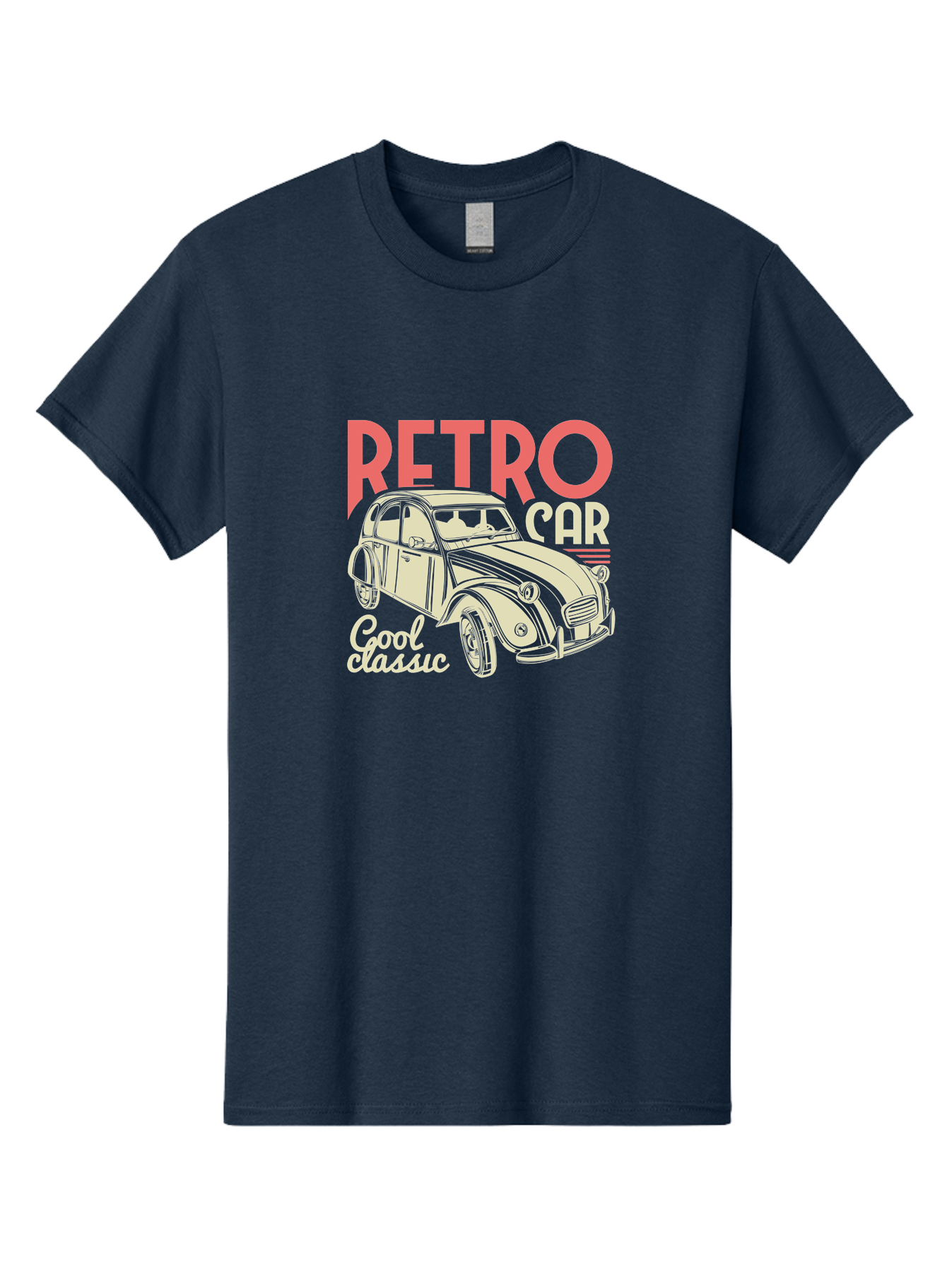 Retro-Car-1 Men'S Graphic Tee, 100% Cotton, Comfortable Casual Summer Wear, Machine Washable, Vintage Car, Retro Automobile, Classic Vehicle, Nostalgic Ride, Cool Classic, Retro Style, Vintage Wheels, Antique Car Aad573 5
