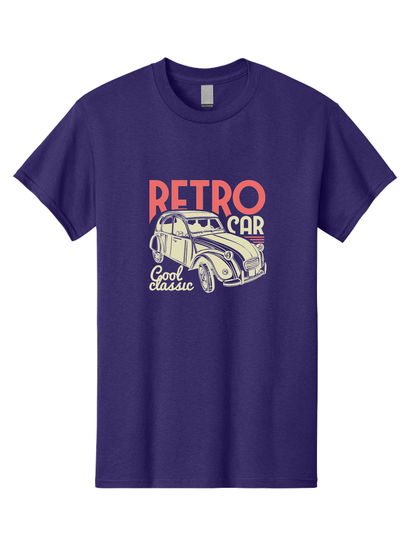 Retro-Car-1 Men'S Graphic Tee, 100% Cotton, Comfortable Casual Summer Wear, Machine Washable, Vintage Car, Retro Automobile, Classic Vehicle, Nostalgic Ride, Cool Classic, Retro Style, Vintage Wheels, Antique Car Aad573 15