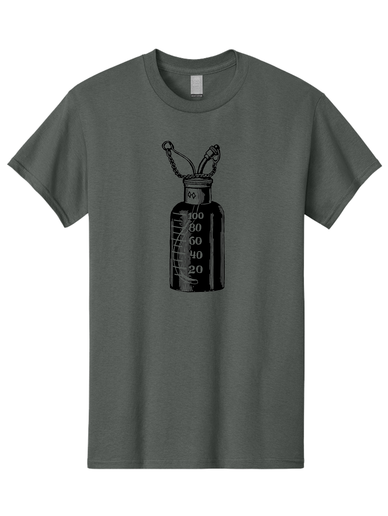 100Ml-Bottle Men'S Graphic Tee, 100% Cotton, Comfortable Casual Summer Wear, Machine Washable, Glass Bottle With Measurement Markings, 100Ml Capacity, Laboratory Equipment, Scientific Tools, Precise Measurements, Chemistry Lab Aad576 17