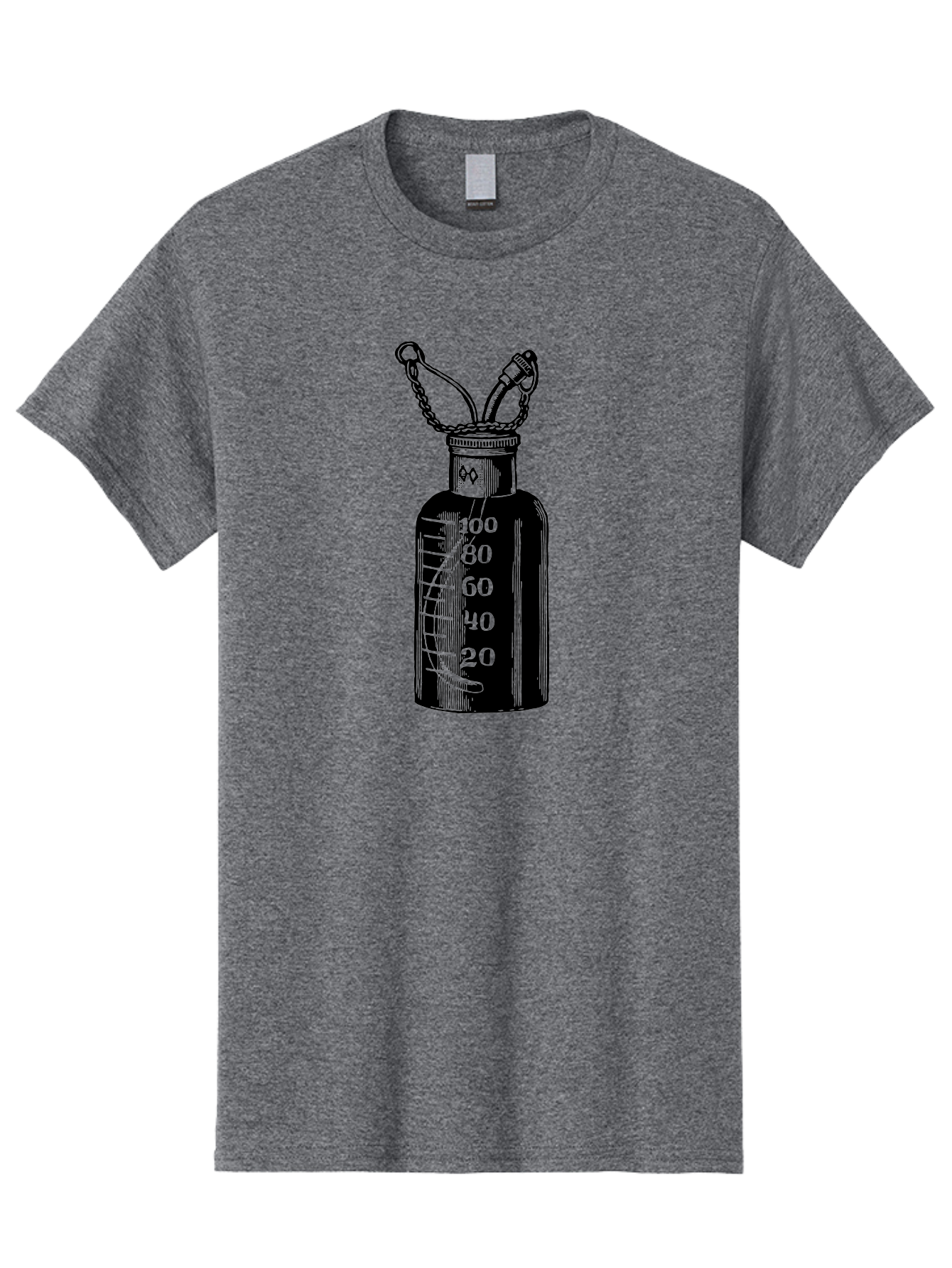 100Ml-Bottle Men'S Graphic Tee, 100% Cotton, Comfortable Casual Summer Wear, Machine Washable, Glass Bottle With Measurement Markings, 100Ml Capacity, Laboratory Equipment, Scientific Tools, Precise Measurements, Chemistry Lab Aad576 9