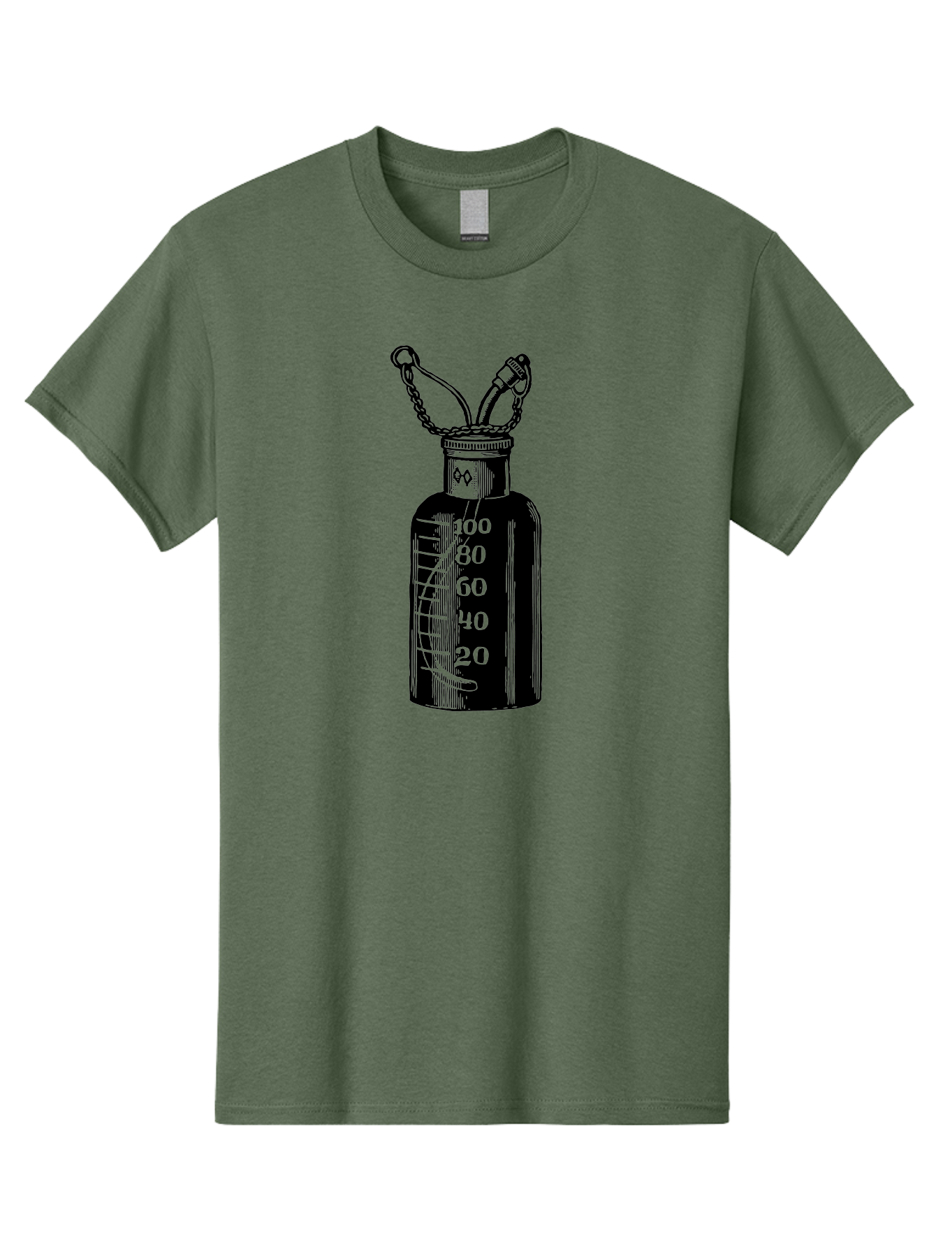 100Ml-Bottle Men'S Graphic Tee, 100% Cotton, Comfortable Casual Summer Wear, Machine Washable, Glass Bottle With Measurement Markings, 100Ml Capacity, Laboratory Equipment, Scientific Tools, Precise Measurements, Chemistry Lab Aad576 19