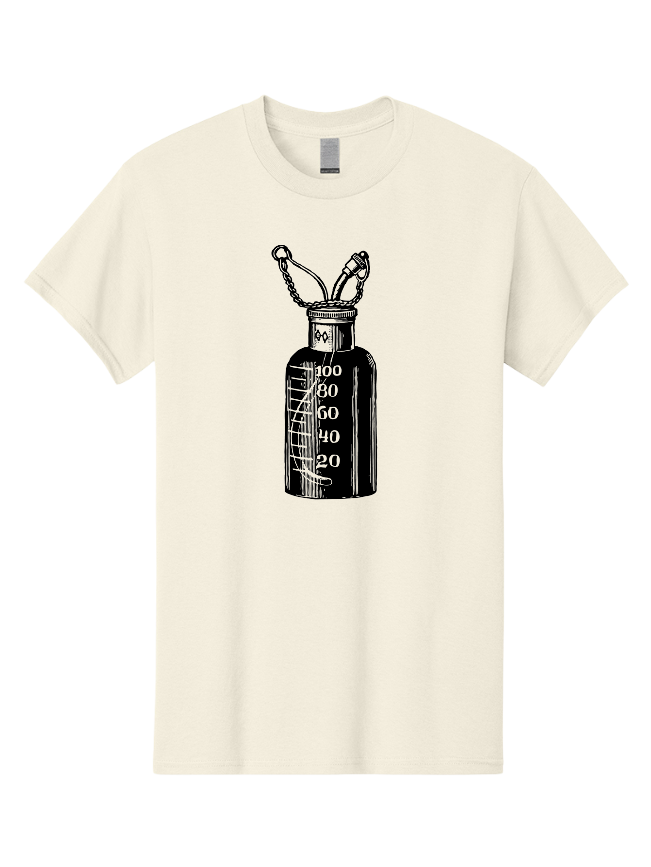 100Ml-Bottle Men'S Graphic Tee, 100% Cotton, Comfortable Casual Summer Wear, Machine Washable, Glass Bottle With Measurement Markings, 100Ml Capacity, Laboratory Equipment, Scientific Tools, Precise Measurements, Chemistry Lab Aad576 7
