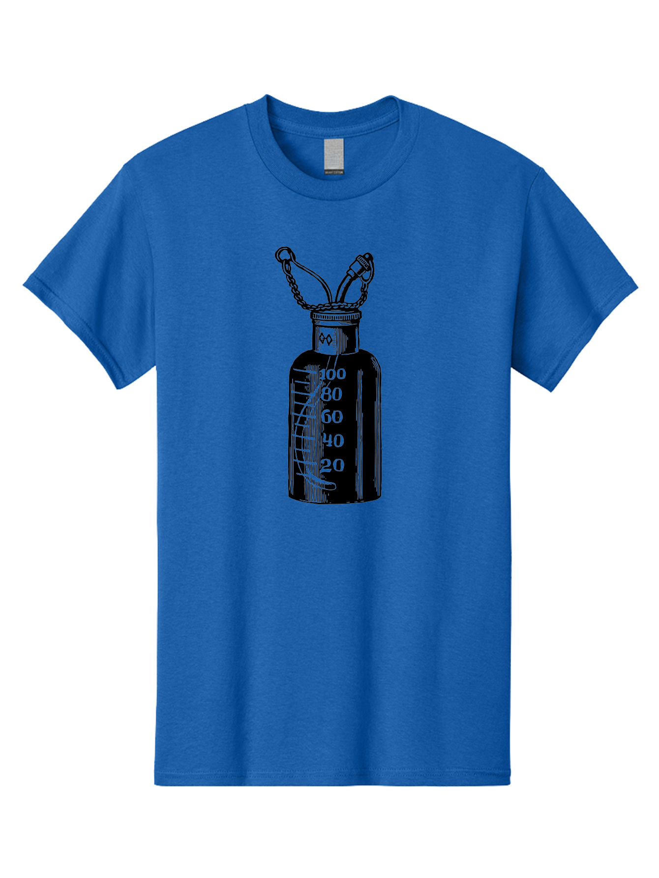 100Ml-Bottle Men'S Graphic Tee, 100% Cotton, Comfortable Casual Summer Wear, Machine Washable, Glass Bottle With Measurement Markings, 100Ml Capacity, Laboratory Equipment, Scientific Tools, Precise Measurements, Chemistry Lab Aad576 25