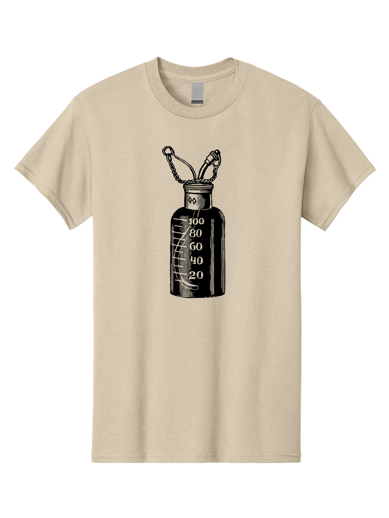 100Ml-Bottle Men'S Graphic Tee, 100% Cotton, Comfortable Casual Summer Wear, Machine Washable, Glass Bottle With Measurement Markings, 100Ml Capacity, Laboratory Equipment, Scientific Tools, Precise Measurements, Chemistry Lab Aad576 13