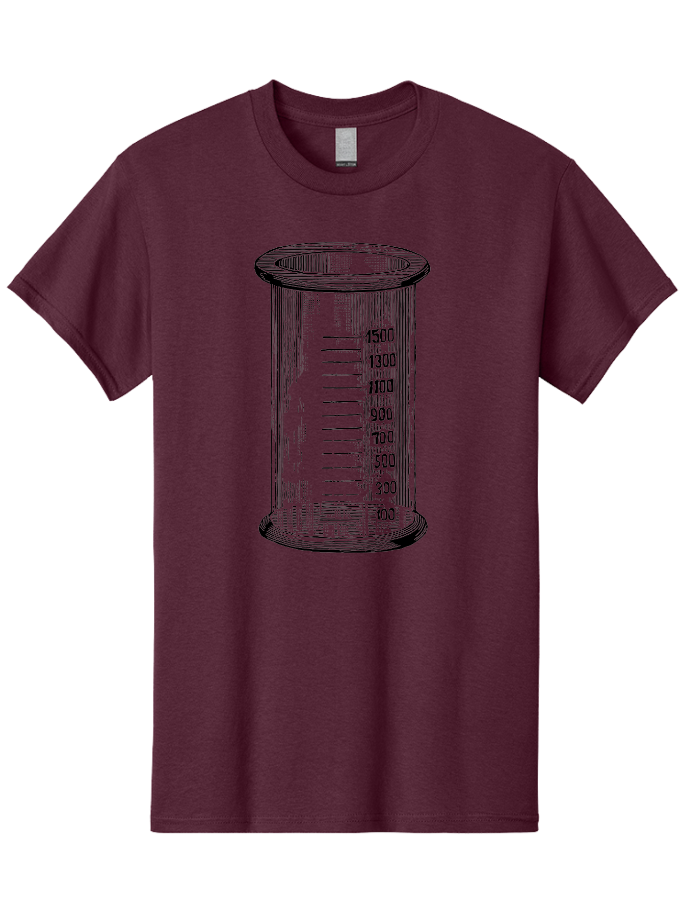 1500Ml-Beaker Men'S Graphic Tee, 100% Cotton, Comfortable Casual Summer Wear, Machine Washable, Laboratory Equipment, Measuring Beaker, Scientific Tools, Glassware, Measurement Markings, Chemistry Lab, 1500Ml Capacity, Precise Measurements, Aad577 27