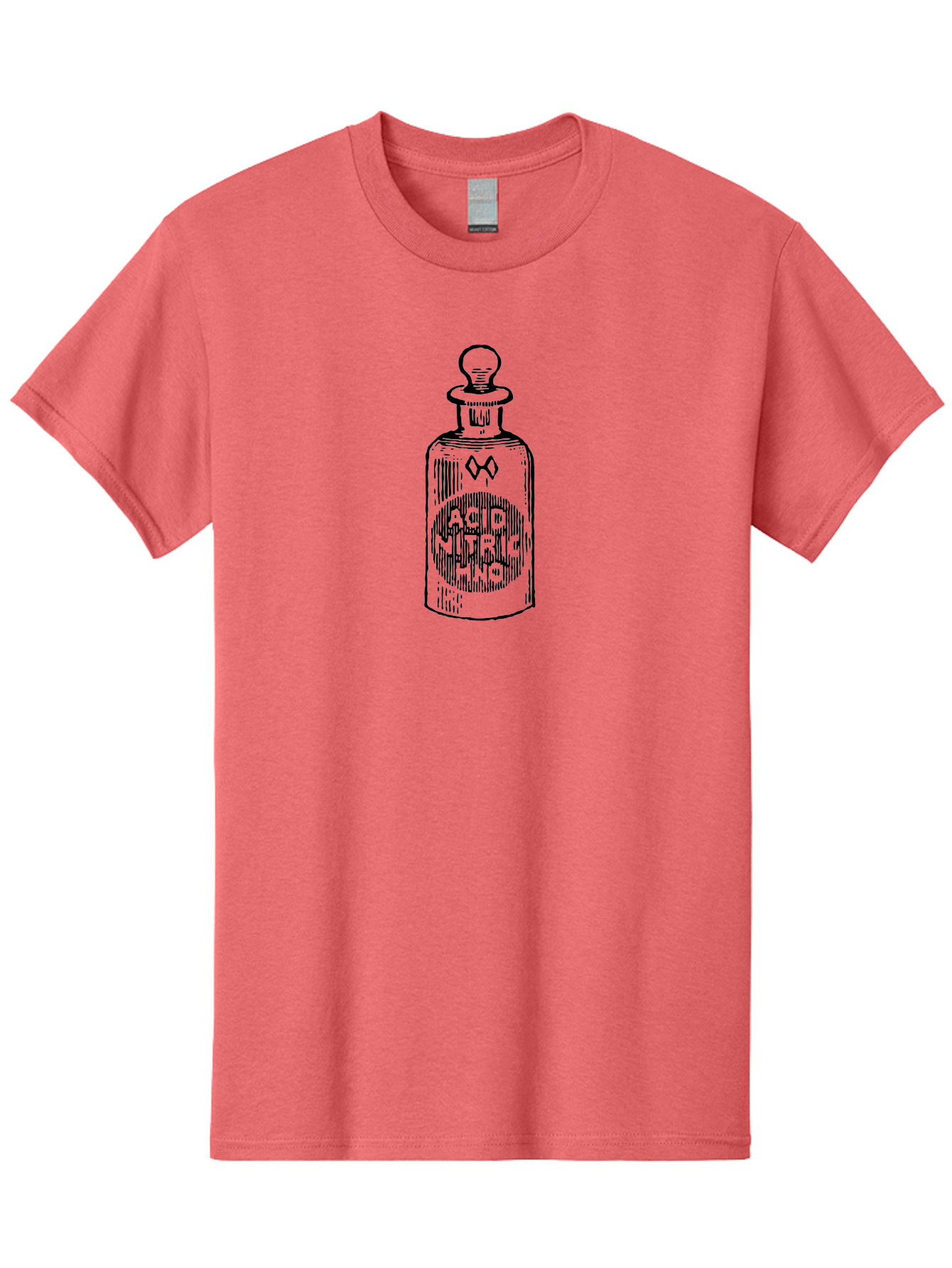 Acid-Nitricum Men'S Graphic Tee, 100% Cotton, Comfortable Casual Summer Wear, Machine Washable, Nitric Acid Bottle, Laboratory Equipment, Chemical Container, Vintage Illustration, Apothecary Jar, Scientific Symbol Aad578 11