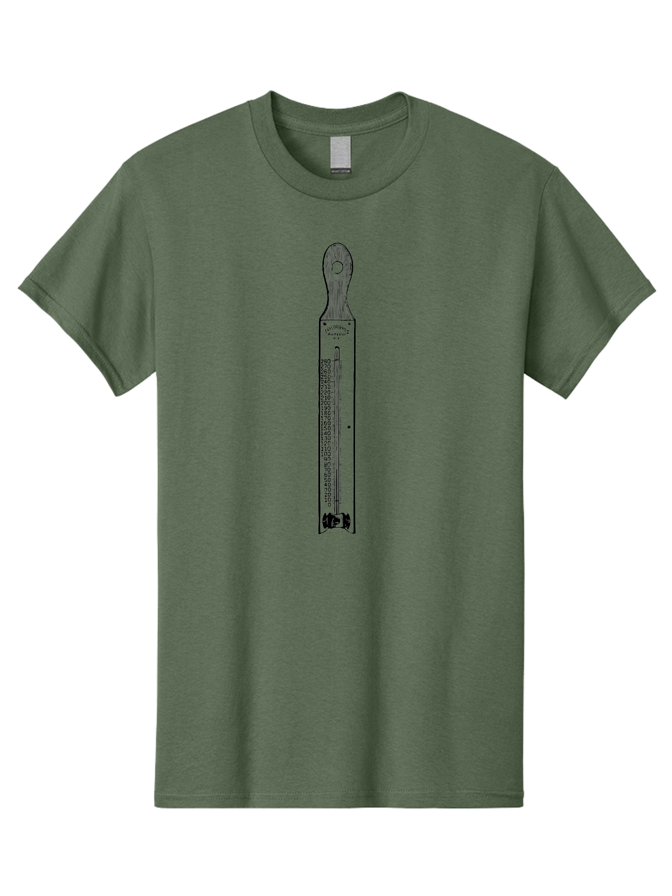 Allbrit-Thermometer Men'S Graphic Tee, 100% Cotton, Comfortable Casual Summer Wear, Machine Washable, Vintage Thermometer, Temperature Measurement, Weather Forecasting, Scientific Instrument, Mercury Thermometer, Six'S Thermometer, Aad579 23
