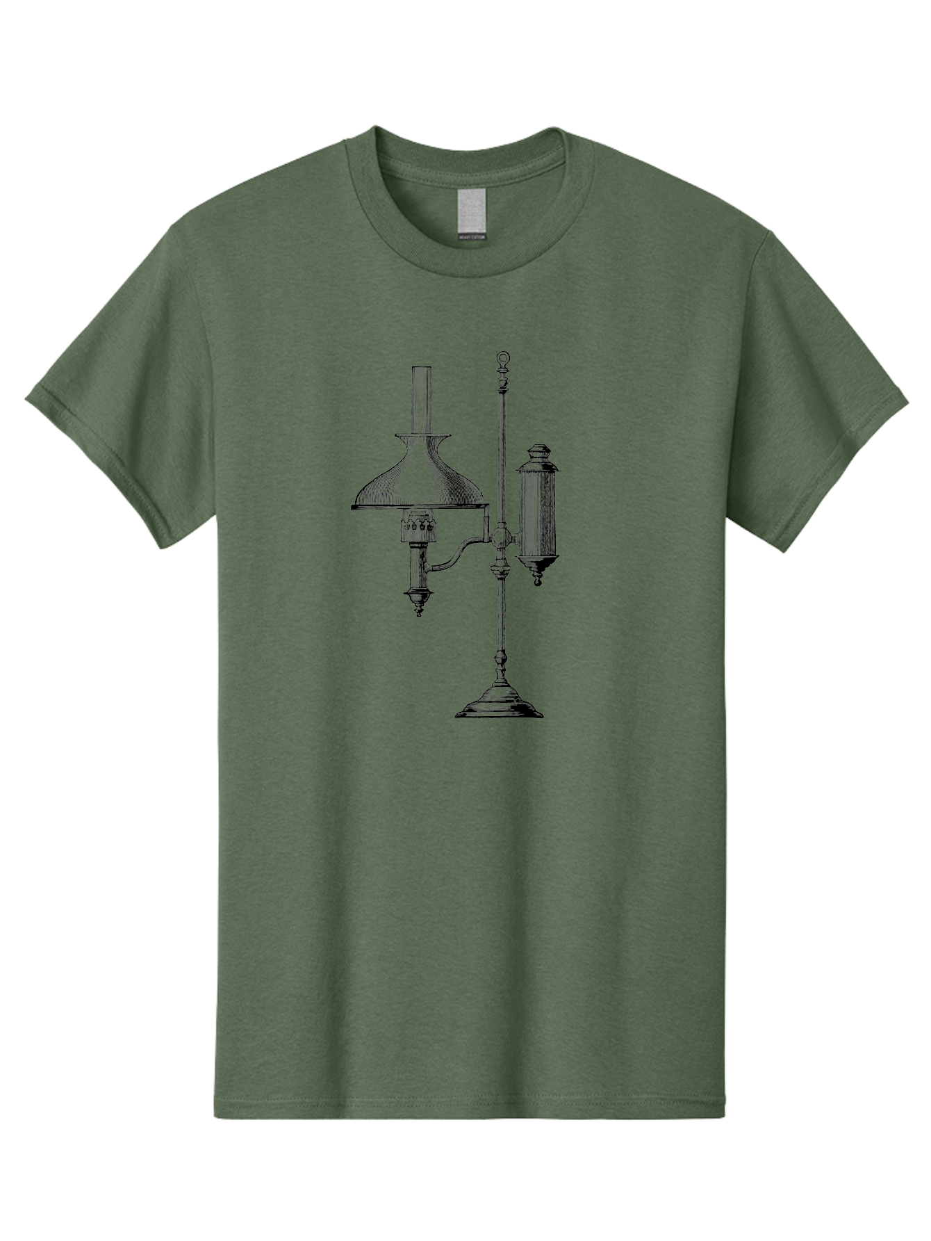 Argand-Lamp Men'S Graphic Tee, 100% Cotton, Comfortable Casual Summer Wear, Machine Washable, Vintage Lighting, Antique Lamp, Argand Oil Lamp, Classic Design, Ornate Details, Oil Lamp, Traditional Decor, Retro Style, Home Decor Aad580 25