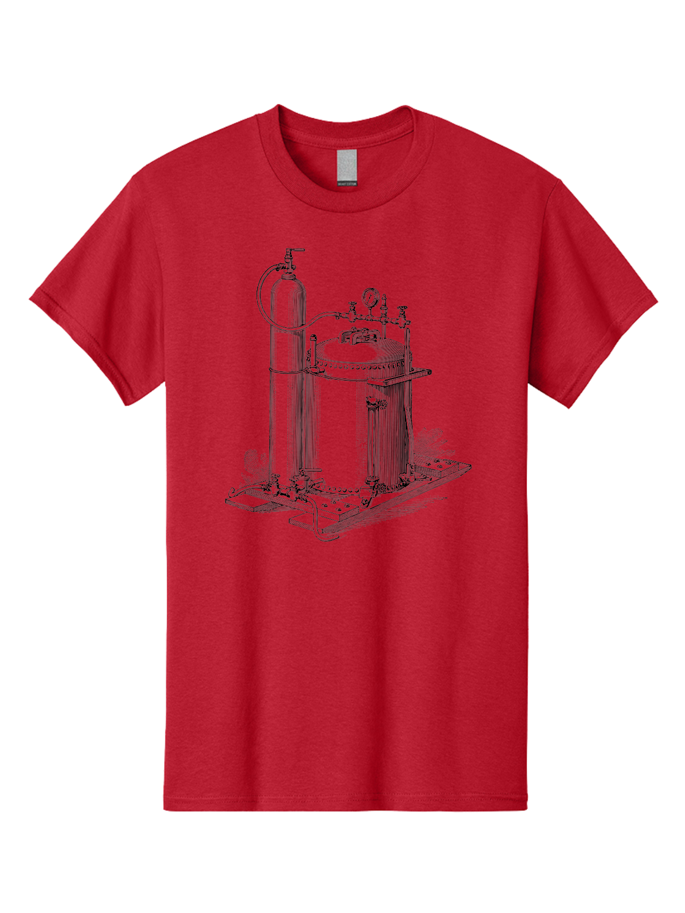 Autoclave Men'S Graphic Tee, 100% Cotton, Comfortable Casual Summer Wear, Machine Washable, Autoclave Equipment, Steam Sterilization, Laboratory Apparatus, Medical Sterilization, Pressure Vessel, Scientific Equipment, Vintage Illustration Aad581 23