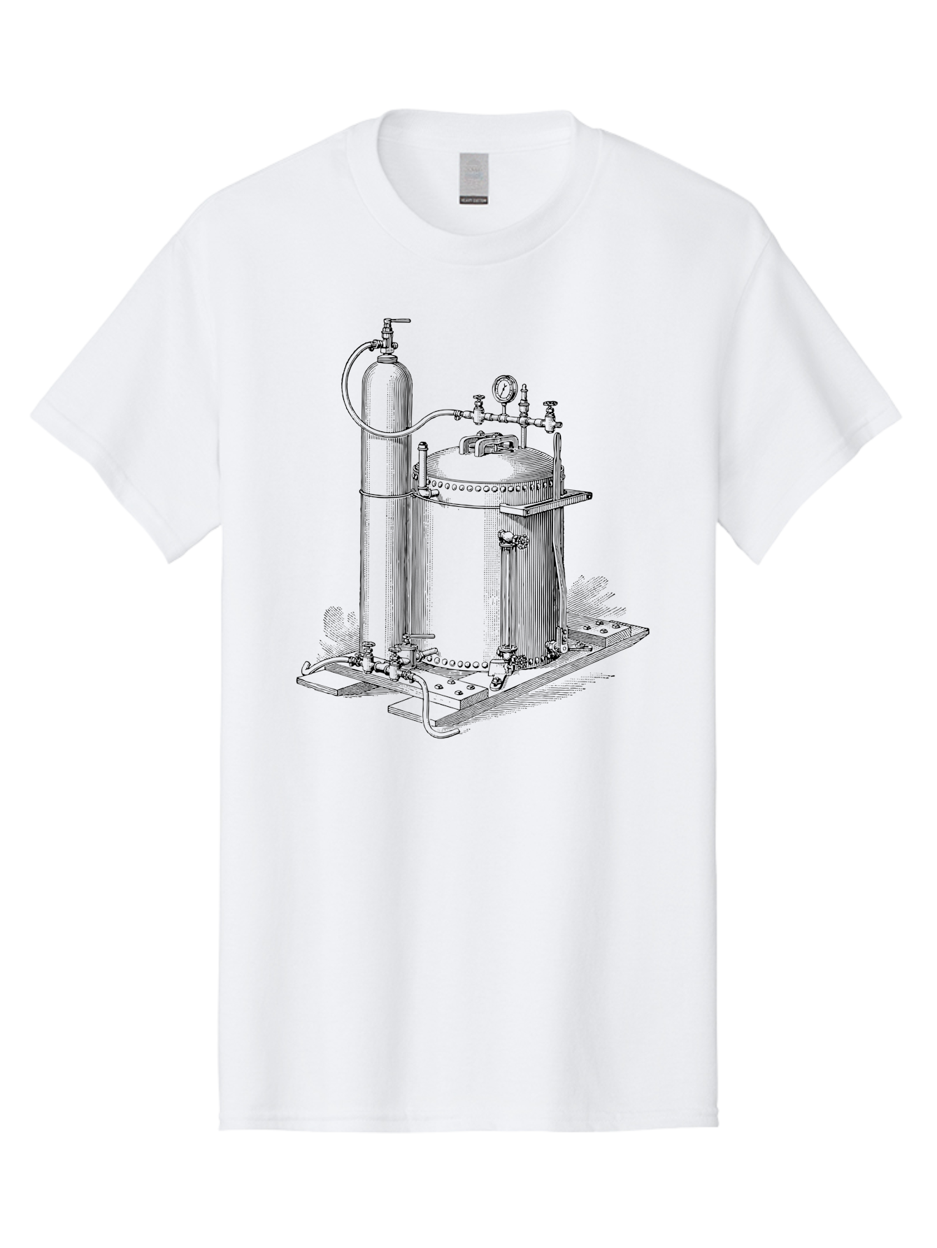 Autoclave Men'S Graphic Tee, 100% Cotton, Comfortable Casual Summer Wear, Machine Washable, Autoclave Equipment, Steam Sterilization, Laboratory Apparatus, Medical Sterilization, Pressure Vessel, Scientific Equipment, Vintage Illustration Aad581 27