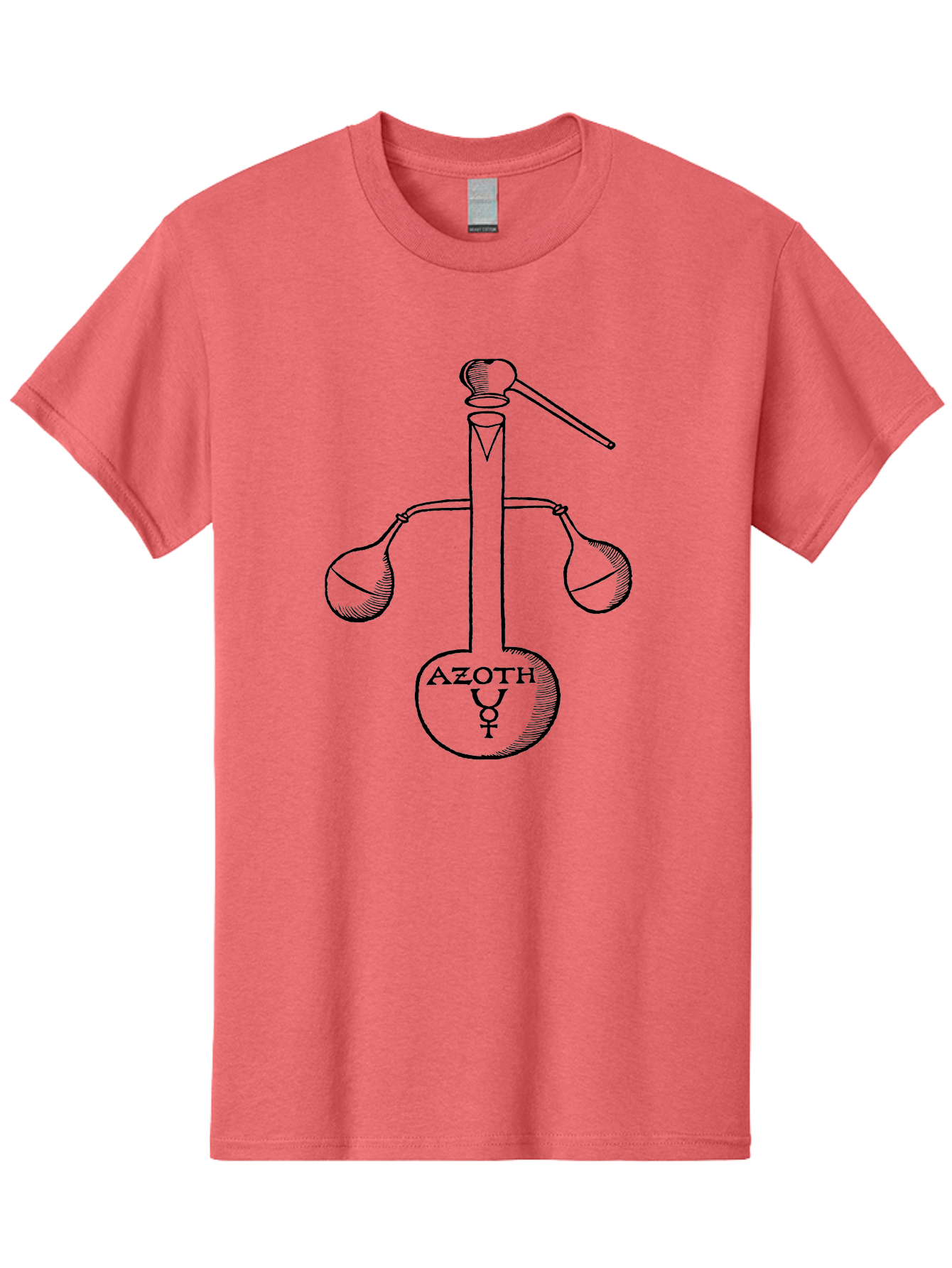 Azoth-Symbol Men'S Graphic Tee, 100% Cotton, Comfortable Casual Summer Wear, Machine Washable, Alchemical Symbol, Azoth Symbol, Mystical Diagram, Spiritual Transformation, Hermetic Principles, Esoteric Art, Ancient Knowledge, Mystical Symbols, Aad582 25
