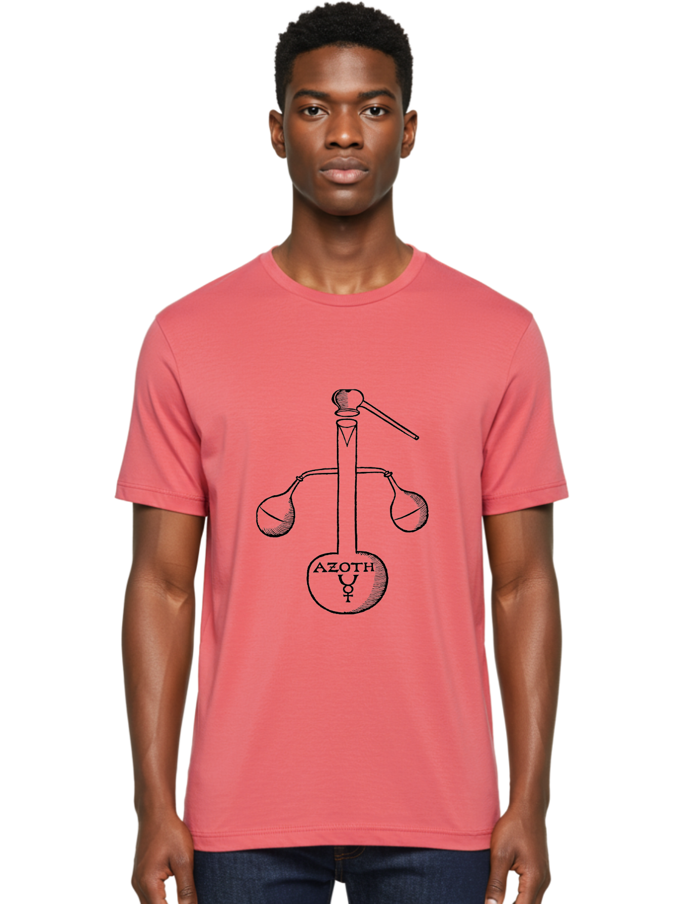 Azoth-Symbol Men'S Graphic Tee, 100% Cotton, Comfortable Casual Summer Wear, Machine Washable, Alchemical Symbol, Azoth Symbol, Mystical Diagram, Spiritual Transformation, Hermetic Principles, Esoteric Art, Ancient Knowledge, Mystical Symbols, Aad582 26