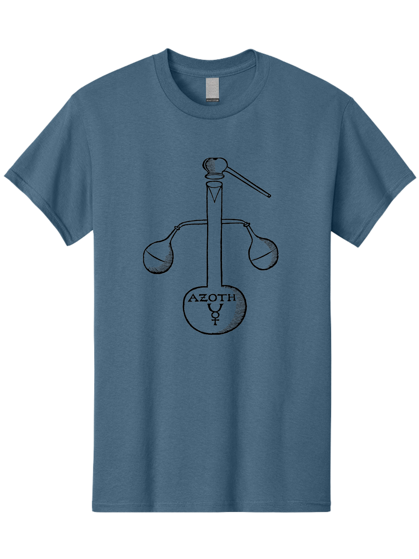 Azoth-Symbol Men'S Graphic Tee, 100% Cotton, Comfortable Casual Summer Wear, Machine Washable, Alchemical Symbol, Azoth Symbol, Mystical Diagram, Spiritual Transformation, Hermetic Principles, Esoteric Art, Ancient Knowledge, Mystical Symbols, Aad582 13