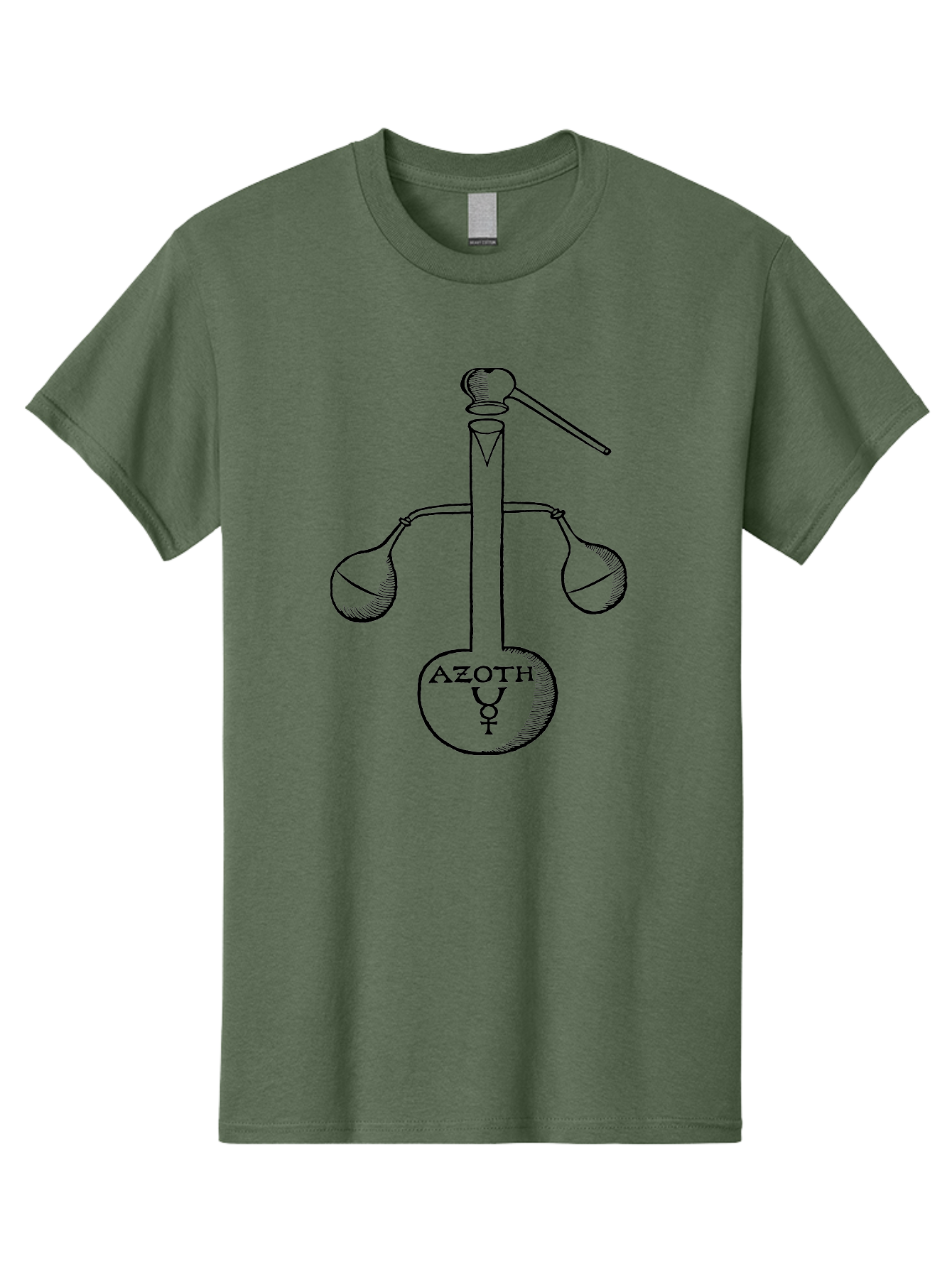 Azoth-Symbol Men'S Graphic Tee, 100% Cotton, Comfortable Casual Summer Wear, Machine Washable, Alchemical Symbol, Azoth Symbol, Mystical Diagram, Spiritual Transformation, Hermetic Principles, Esoteric Art, Ancient Knowledge, Mystical Symbols, Aad582 17