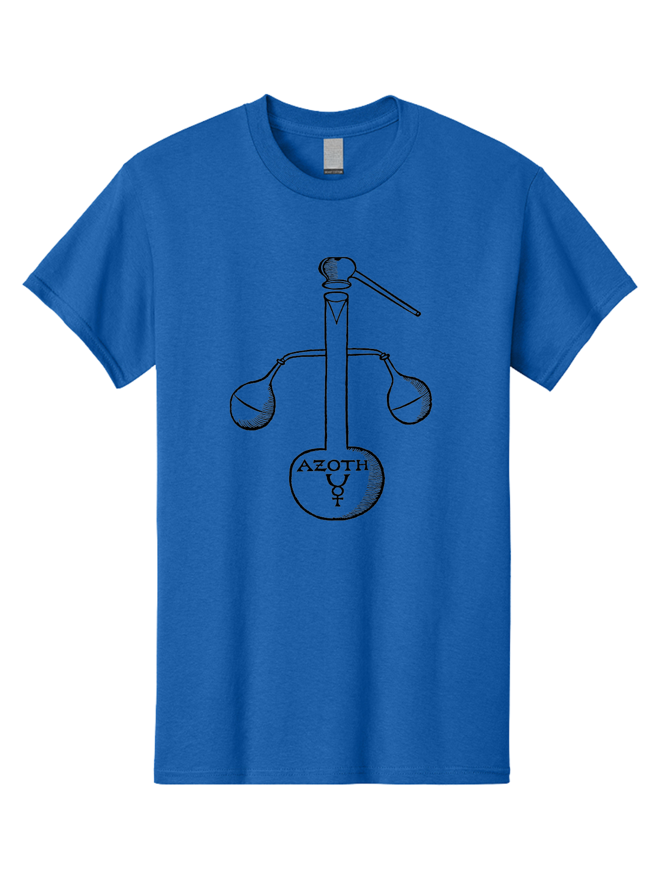 Azoth-Symbol Men'S Graphic Tee, 100% Cotton, Comfortable Casual Summer Wear, Machine Washable, Alchemical Symbol, Azoth Symbol, Mystical Diagram, Spiritual Transformation, Hermetic Principles, Esoteric Art, Ancient Knowledge, Mystical Symbols, Aad582 3