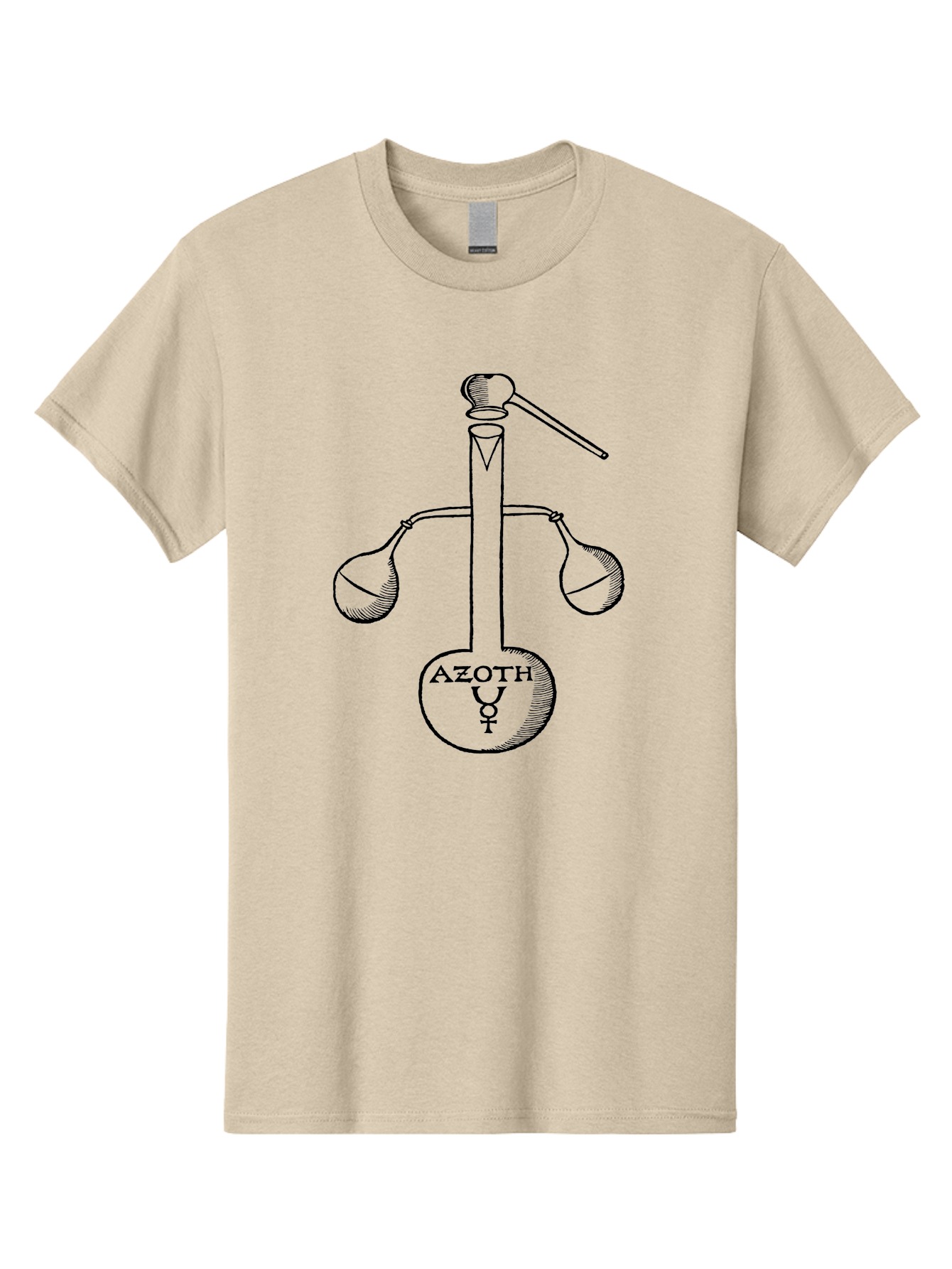 Azoth-Symbol Men'S Graphic Tee, 100% Cotton, Comfortable Casual Summer Wear, Machine Washable, Alchemical Symbol, Azoth Symbol, Mystical Diagram, Spiritual Transformation, Hermetic Principles, Esoteric Art, Ancient Knowledge, Mystical Symbols, Aad582 23