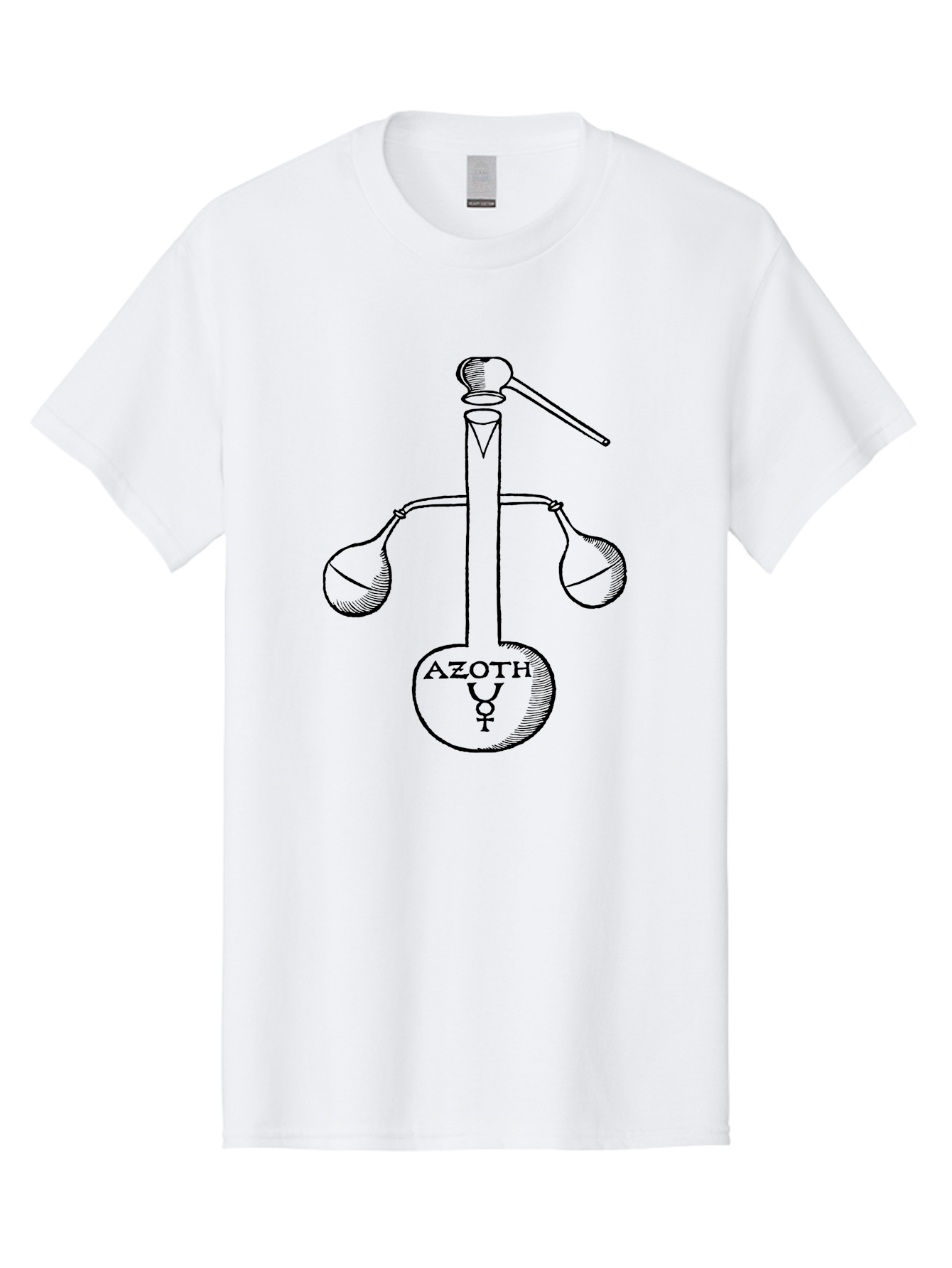 Azoth-Symbol Men'S Graphic Tee, 100% Cotton, Comfortable Casual Summer Wear, Machine Washable, Alchemical Symbol, Azoth Symbol, Mystical Diagram, Spiritual Transformation, Hermetic Principles, Esoteric Art, Ancient Knowledge, Mystical Symbols, Aad582 15