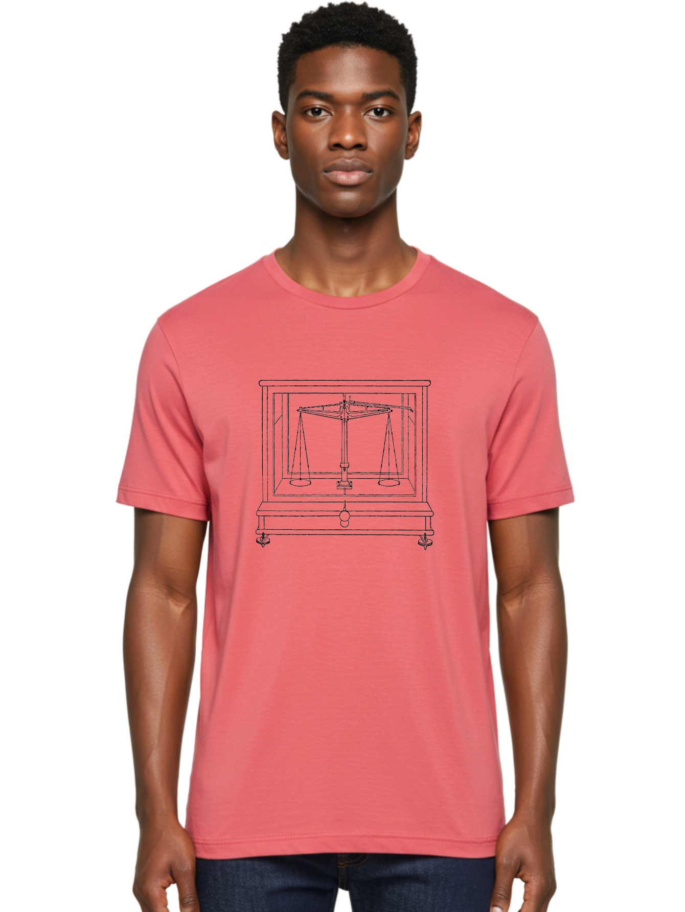 Balance-Scale Men'S Graphic Tee, 100% Cotton, Comfortable Casual Summer Wear, Machine Washable, Balance Scale, Weighing Instrument, Precision Measurement, Justice Symbol, Equality Representation, Laboratory Equipment, Scientific Tool, Aad584 8