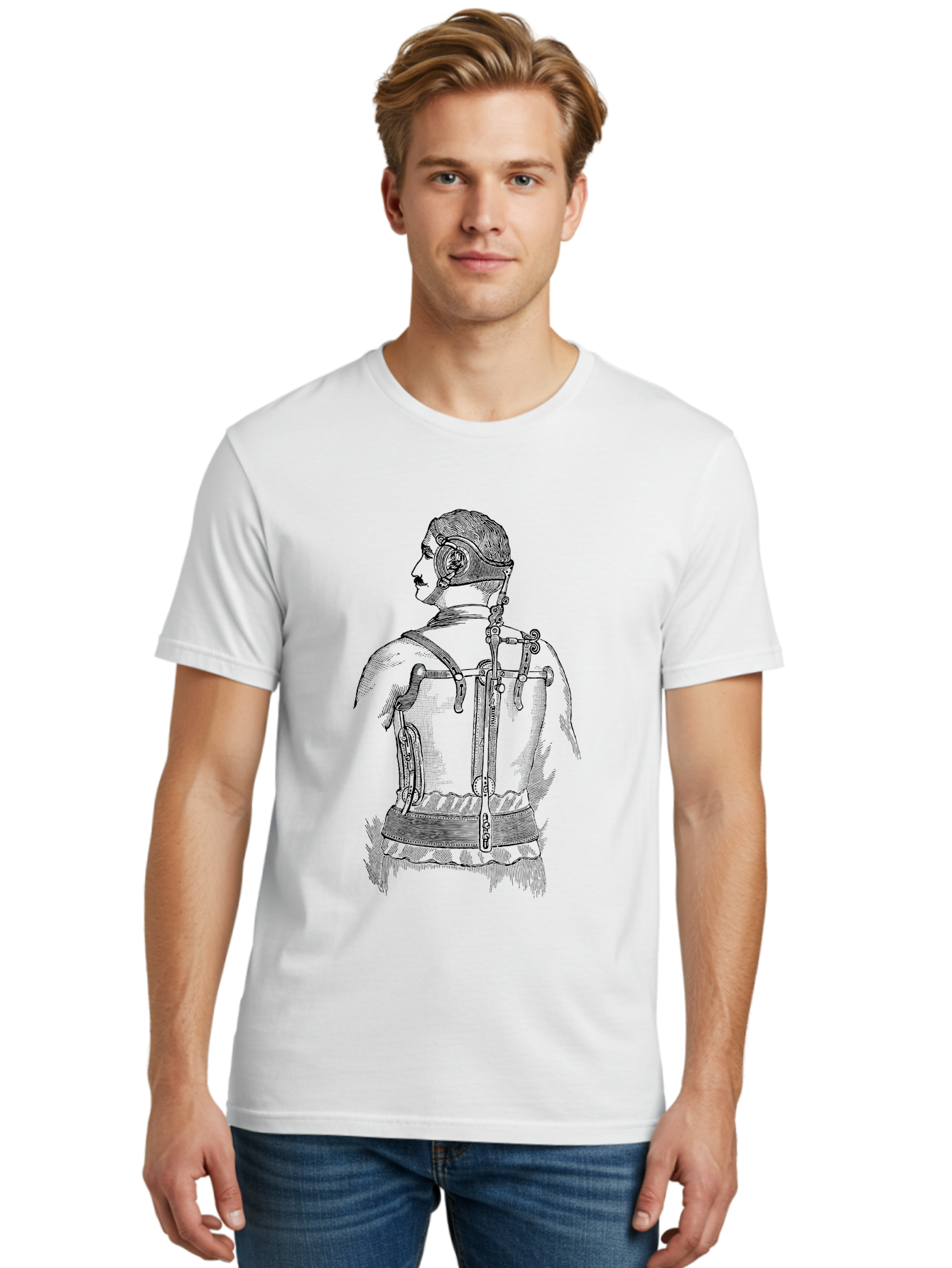 Corset Men'S Graphic Tee, 100% Cotton, Comfortable Casual Summer Wear, Machine Washable, Woman Wearing Corset, Vintage Fashion, Antique Clothing, Historical Attire, Tight-Lacing, Restrictive Garments, Women'S Clothing, Fashion History, Aad587 6