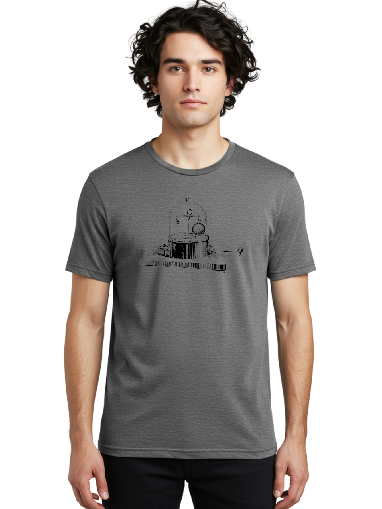 Coulomb-S-Electrometer Men'S Graphic Tee, 100% Cotton, Comfortable Casual Summer Wear, Machine Washable, Scientific Equipment, Torsion Balance, Electrostatic Measurement, Scientific Instrument, Experimental Setup, Laboratory Device, Aad588 26