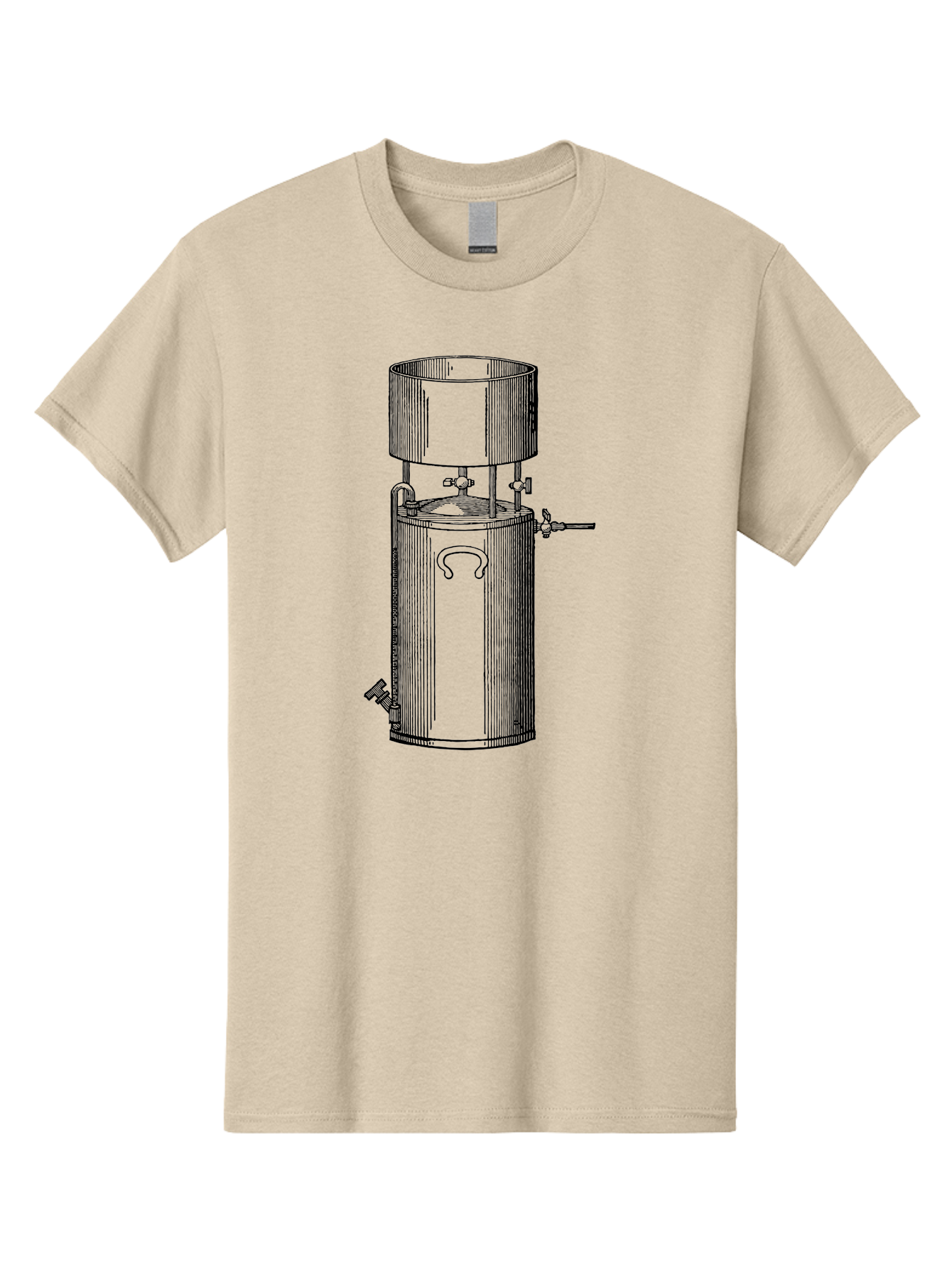 Cylindrical-Tank Men'S Graphic Tee, 100% Cotton, Comfortable Casual Summer Wear, Machine Washable, Industrial Tank, Cylindrical Vessel, Mechanical Equipment, Pipes And Valves, Industrial Machinery, Engineering Diagram, Technical Drawing Aad592 5