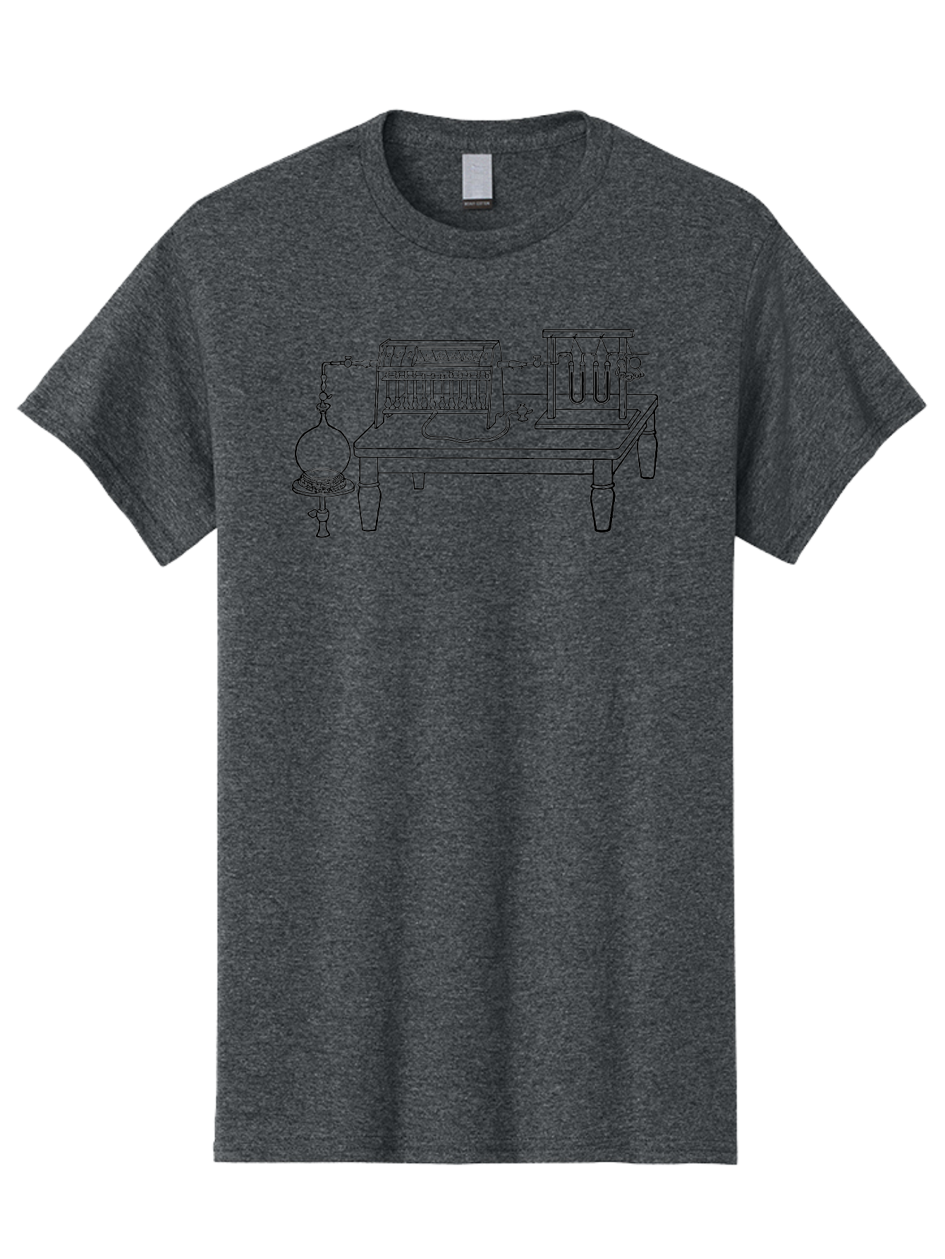 Electrolysis-Apparatus Men'S Graphic Tee, 100% Cotton, Comfortable Casual Summer Wear, Machine Washable, Electrolysis Apparatus, Laboratory Equipment, Scientific Experiment, Chemistry Setup, Electrical Components, Glassware, Aad594 21