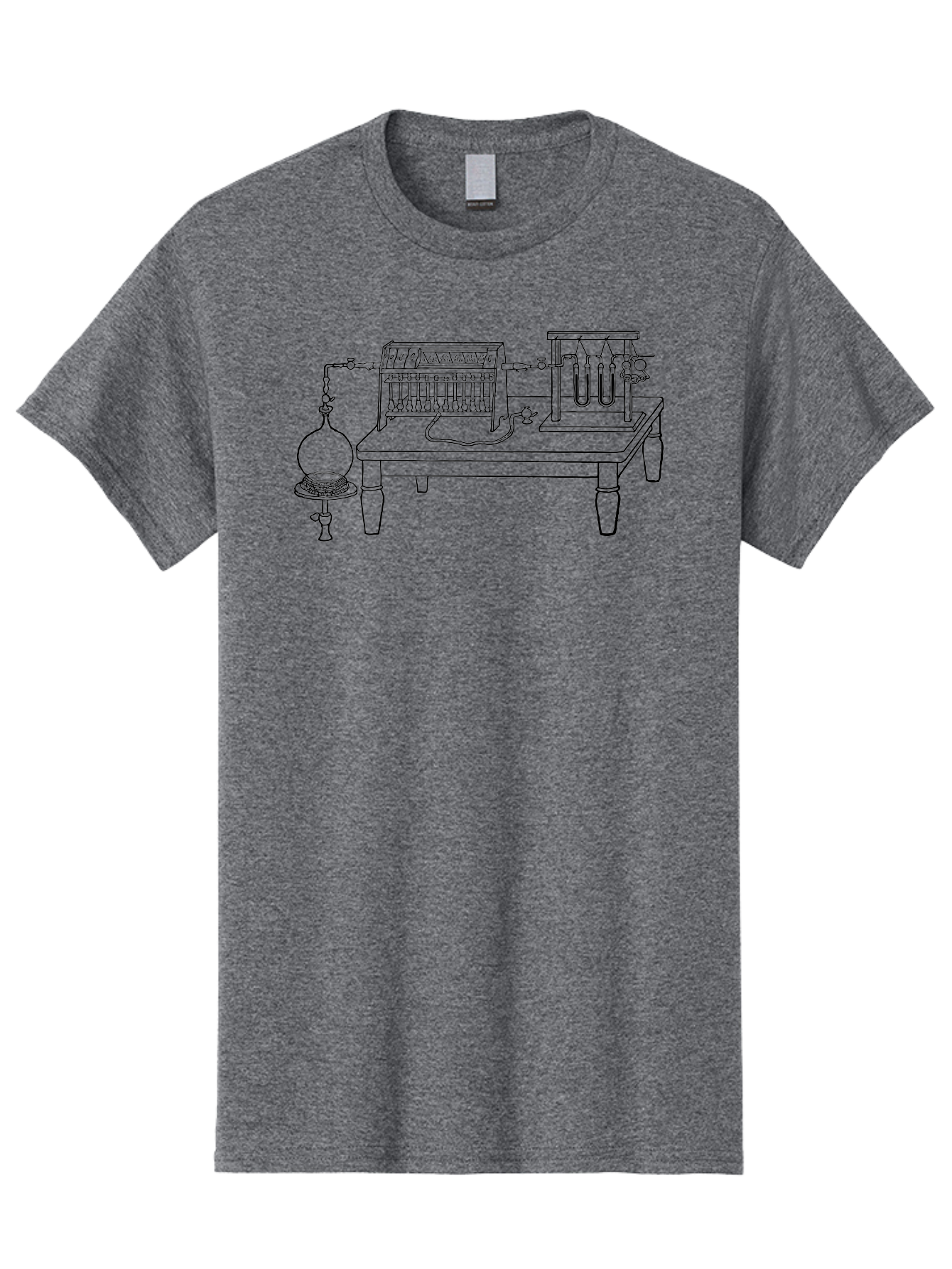 Electrolysis-Apparatus Men'S Graphic Tee, 100% Cotton, Comfortable Casual Summer Wear, Machine Washable, Electrolysis Apparatus, Laboratory Equipment, Scientific Experiment, Chemistry Setup, Electrical Components, Glassware, Aad594 3