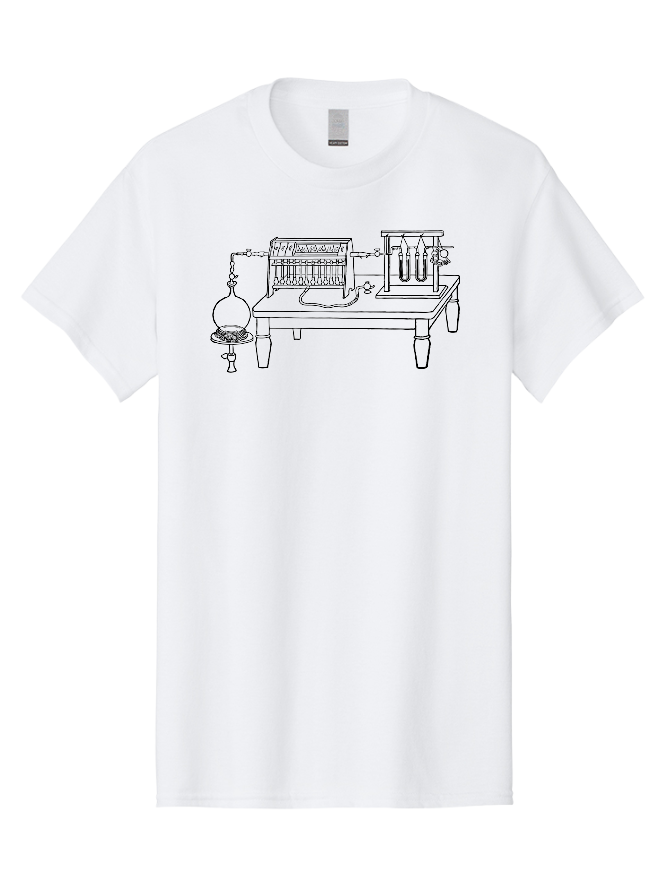 Electrolysis-Apparatus Men'S Graphic Tee, 100% Cotton, Comfortable Casual Summer Wear, Machine Washable, Electrolysis Apparatus, Laboratory Equipment, Scientific Experiment, Chemistry Setup, Electrical Components, Glassware, Aad594 5