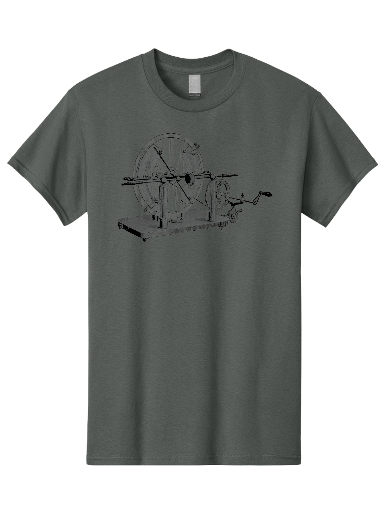 Electrostatic-Generator Men'S Graphic Tee, 100% Cotton, Comfortable Casual Summer Wear, Machine Washable, Electrostatic Generator, Wimshurst Machine, Static Electricity, Antique Equipment, Vintage Science, Experimental Apparatus, Aad595 13