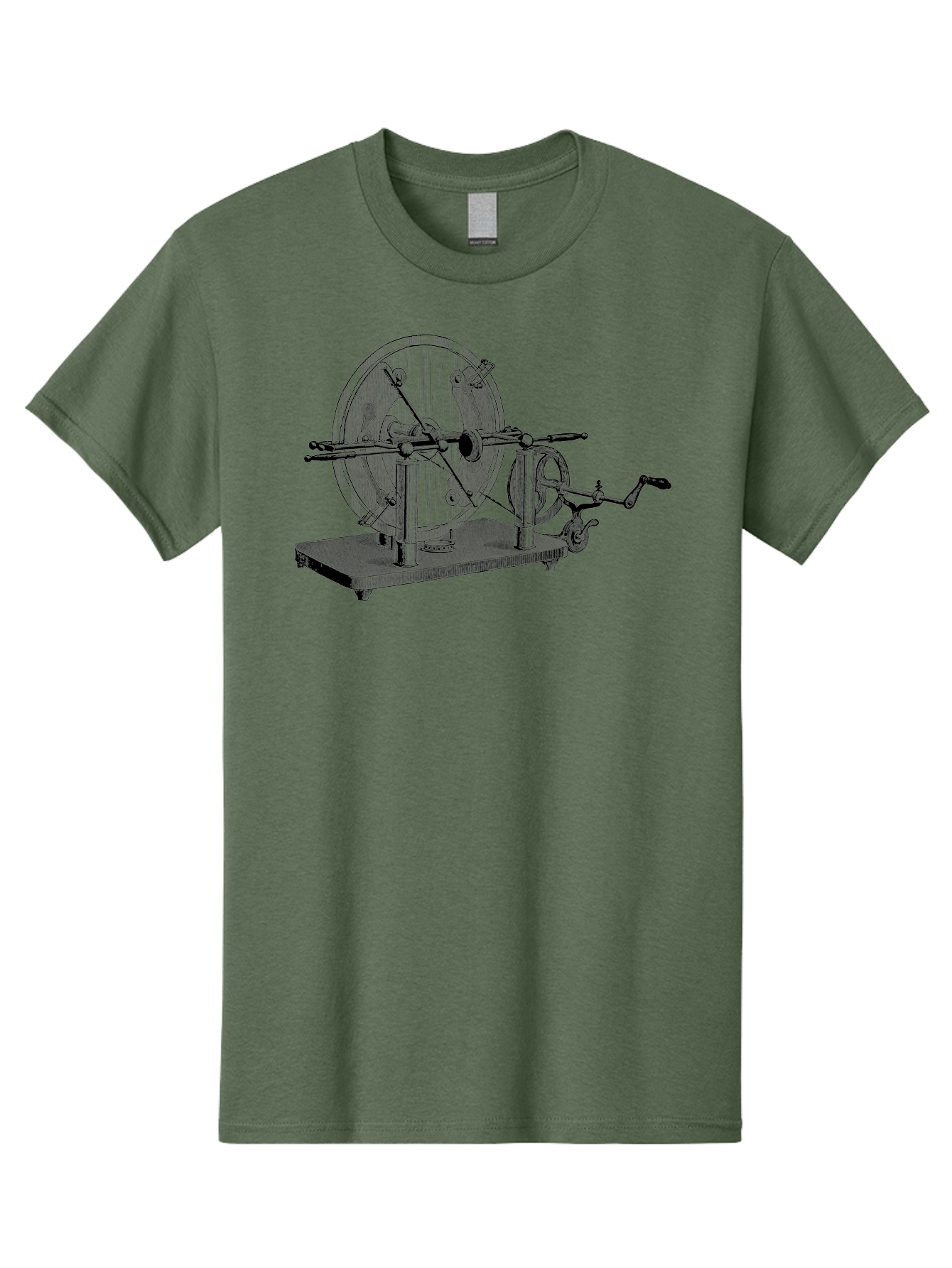 Electrostatic-Generator Men'S Graphic Tee, 100% Cotton, Comfortable Casual Summer Wear, Machine Washable, Electrostatic Generator, Wimshurst Machine, Static Electricity, Antique Equipment, Vintage Science, Experimental Apparatus, Aad595 15