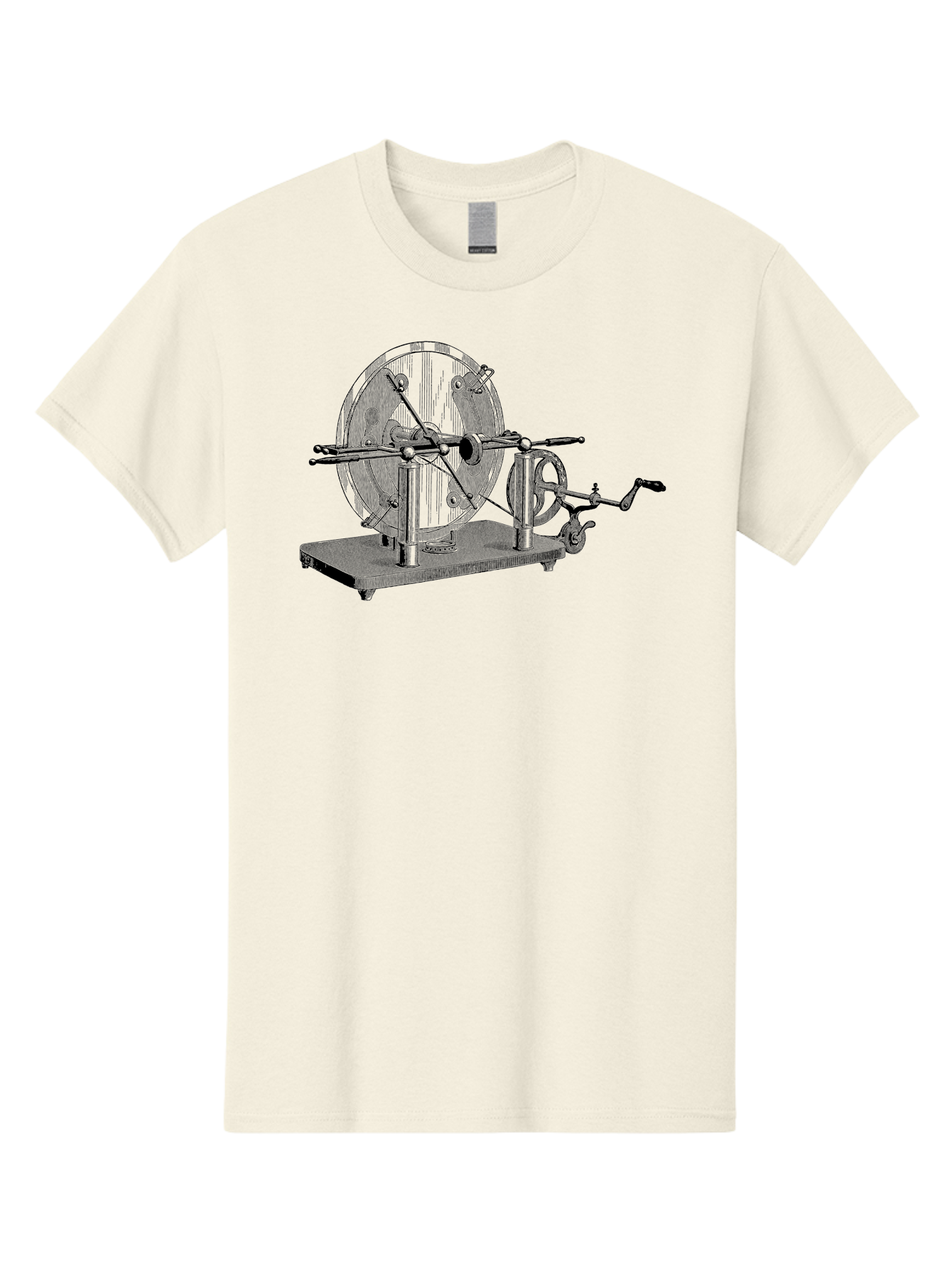 Electrostatic-Generator Men'S Graphic Tee, 100% Cotton, Comfortable Casual Summer Wear, Machine Washable, Electrostatic Generator, Wimshurst Machine, Static Electricity, Antique Equipment, Vintage Science, Experimental Apparatus, Aad595 29