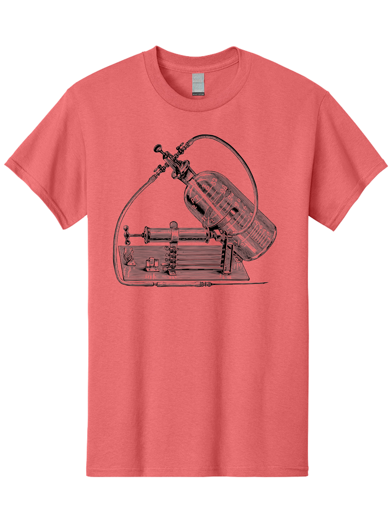 Gas-Pump Men'S Graphic Tee, 100% Cotton, Comfortable Casual Summer Wear, Machine Washable, Steam Engine, Industrial Machinery, Historical Equipment, Mechanical Device, Newcomen Engine, Steam Power, Industrial Revolution, Antique Technology, Aad600 29