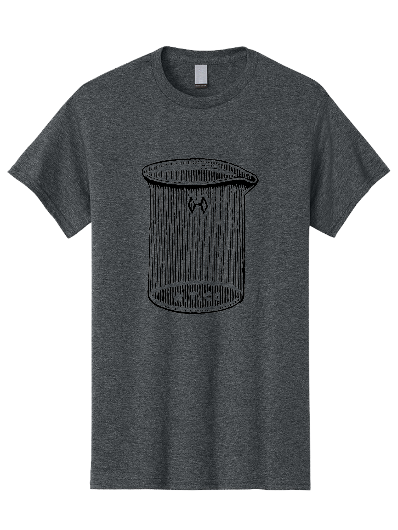 Glass-Beaker Men'S Graphic Tee, 100% Cotton, Comfortable Casual Summer Wear, Machine Washable, Chemical Beaker, Laboratory Equipment, Black And White Illustration, Scientific Glassware, Hazardous Materials Symbol, Chemistry Experiments, Aad601 11