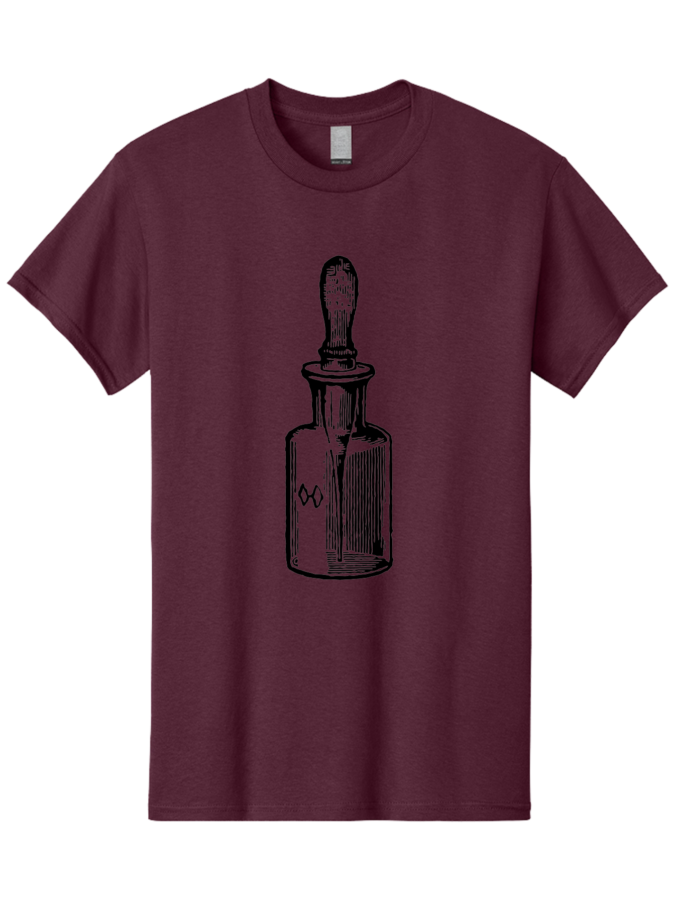 Glass-Bottle-Dropper Men'S Graphic Tee, 100% Cotton, Comfortable Casual Summer Wear, Machine Washable, Glass Bottle, Medicine Container, Vintage Apothecary, Stopper, Medical Equipment, Retro Pharmacy, Historical Medicine Aad602 5