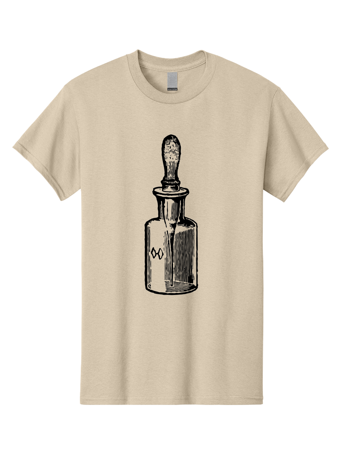 Glass-Bottle-Dropper Men'S Graphic Tee, 100% Cotton, Comfortable Casual Summer Wear, Machine Washable, Glass Bottle, Medicine Container, Vintage Apothecary, Stopper, Medical Equipment, Retro Pharmacy, Historical Medicine Aad602 23