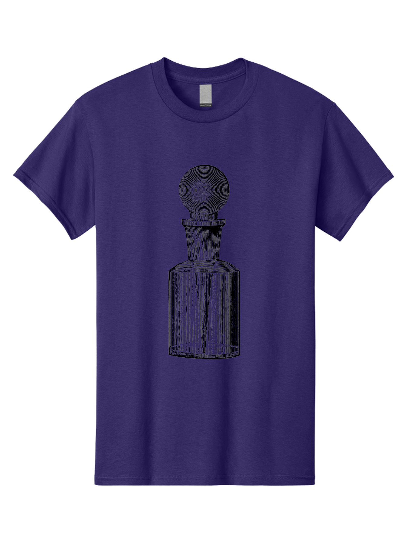 Glass-Bottle Men'S Graphic Tee, 100% Cotton, Comfortable Casual Summer Wear, Machine Washable, Vintage Bottle, Glass Stopper, Elegant Design, Luxury Packaging, Apothecary Jar, Decorative Container, Fine Glassware, Classic Style Aad604 13