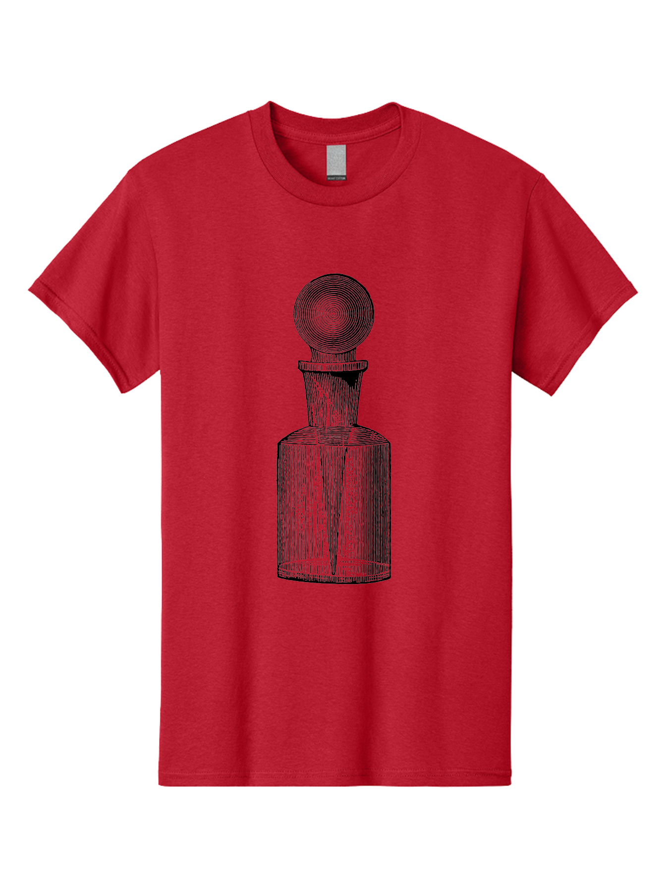 Glass-Bottle Men'S Graphic Tee, 100% Cotton, Comfortable Casual Summer Wear, Machine Washable, Vintage Bottle, Glass Stopper, Elegant Design, Luxury Packaging, Apothecary Jar, Decorative Container, Fine Glassware, Classic Style Aad604 17