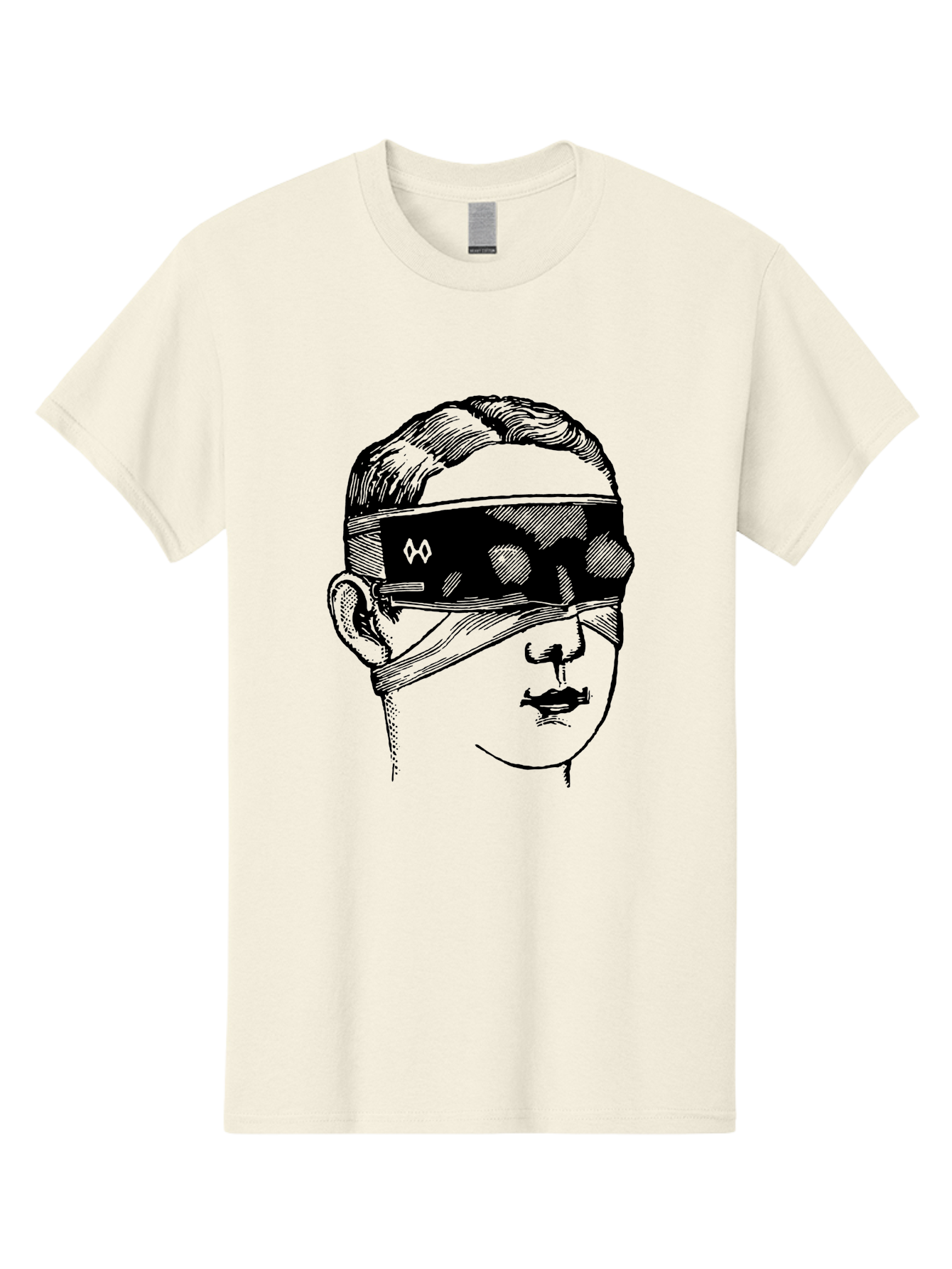 Head-Illustration Men'S Graphic Tee, 100% Cotton, Comfortable Casual Summer Wear, Machine Washable, Vr Headset, Futuristic Tech, Virtual Reality, Futuristic Illustration, Black And Green, Cyberpunk Style, Head Illustration, Sci-Fi Art, Aad608 11