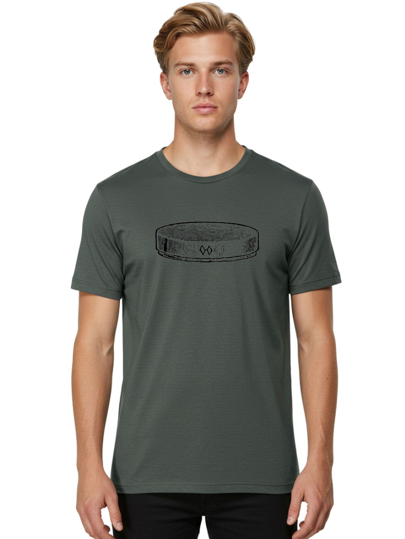 Hockey-Puck Men'S Graphic Tee, 100% Cotton, Comfortable Casual Summer Wear, Machine Washable, Hockey Puck, Sports Equipment, Ice Hockey, Athletic Gear, Winter Sports, Competitive Teams, Nhl Symbol, Puck Design Aad609 10