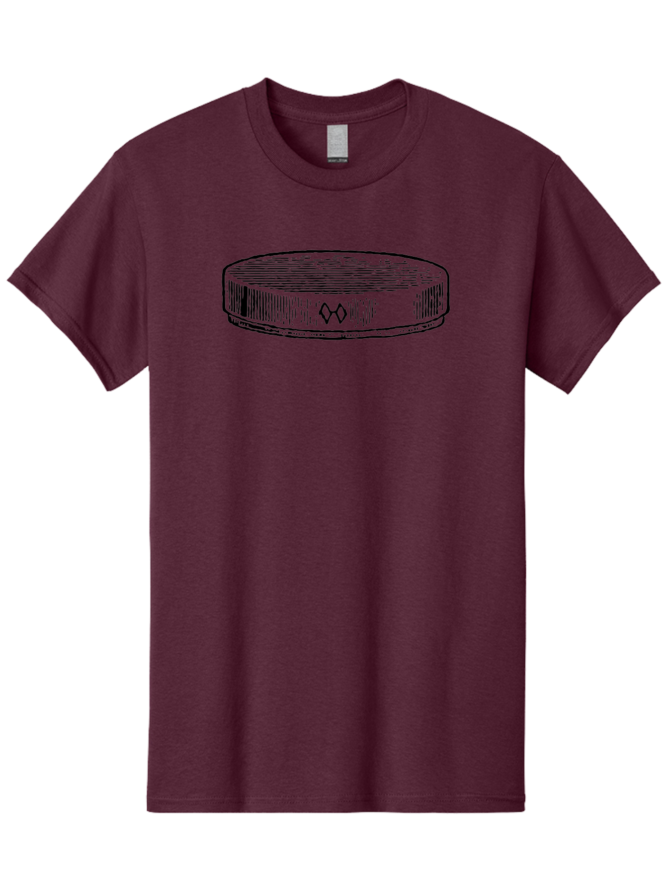 Hockey-Puck Men'S Graphic Tee, 100% Cotton, Comfortable Casual Summer Wear, Machine Washable, Hockey Puck, Sports Equipment, Ice Hockey, Athletic Gear, Winter Sports, Competitive Teams, Nhl Symbol, Puck Design Aad609 3