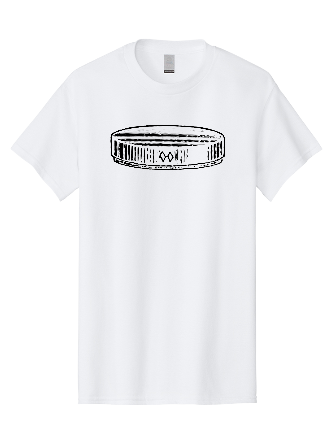 Hockey-Puck Men'S Graphic Tee, 100% Cotton, Comfortable Casual Summer Wear, Machine Washable, Hockey Puck, Sports Equipment, Ice Hockey, Athletic Gear, Winter Sports, Competitive Teams, Nhl Symbol, Puck Design Aad609 23