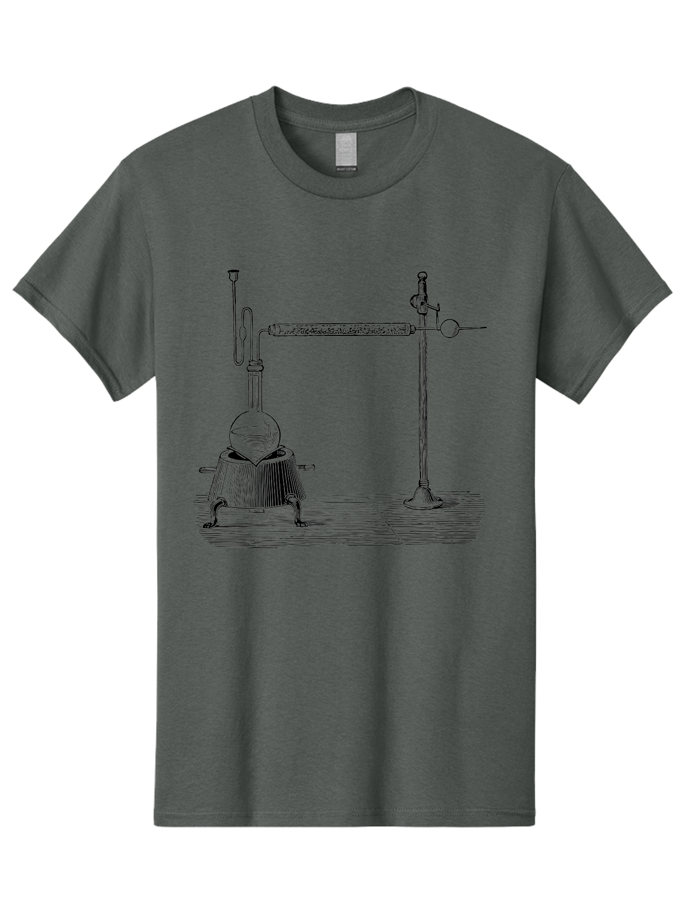 Laboratory-Distillation-Apparatus-1 Men'S Graphic Tee, 100% Cotton, Comfortable Casual Summer Wear, Machine Washable, Distillation Equipment, Laboratory Setup, Scientific Apparatus, Chemistry Experiment, Glassware, Vintage Illustration, Aad613 11